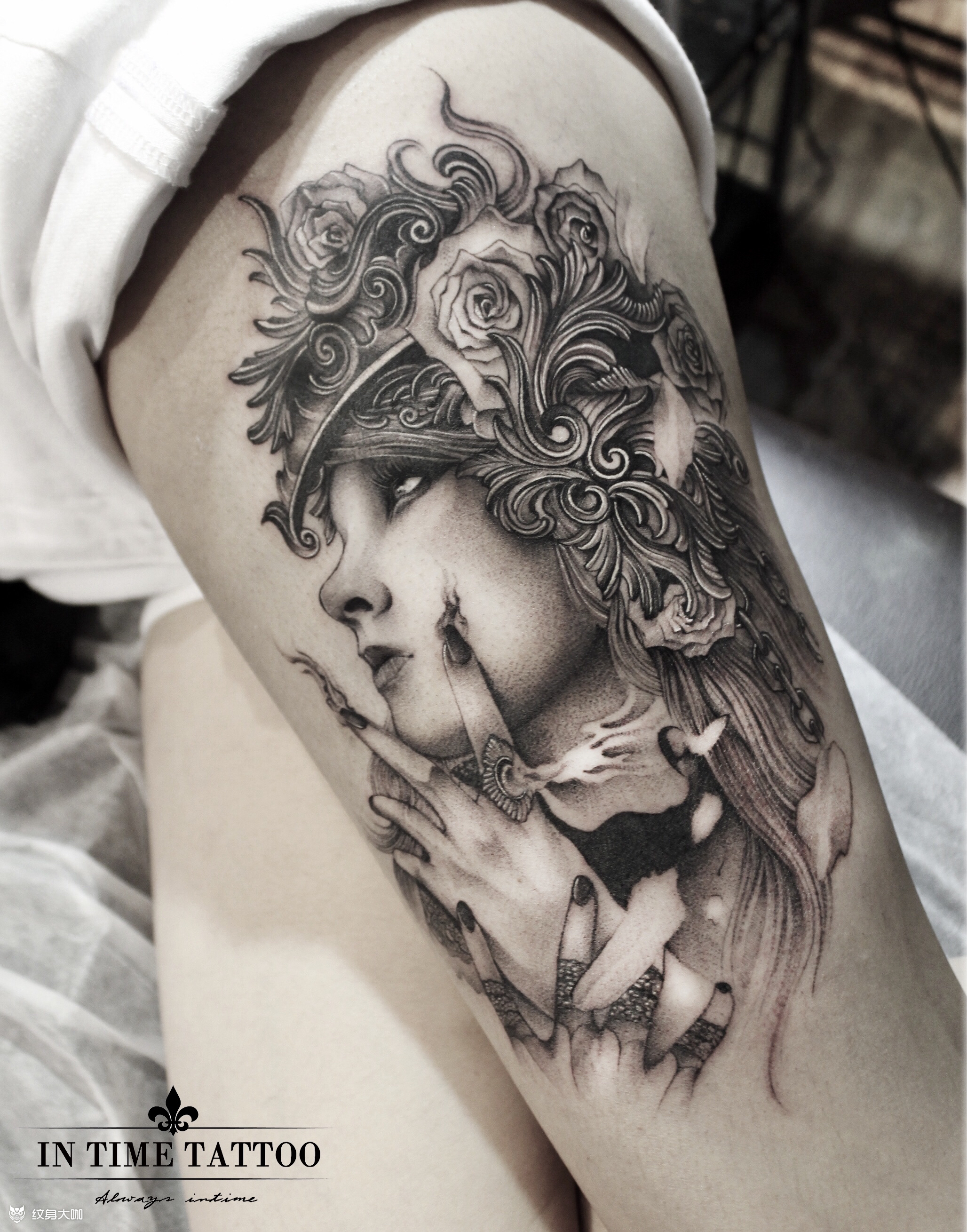 圣女_纹身图案手稿图片_travis时的纹身作品集
