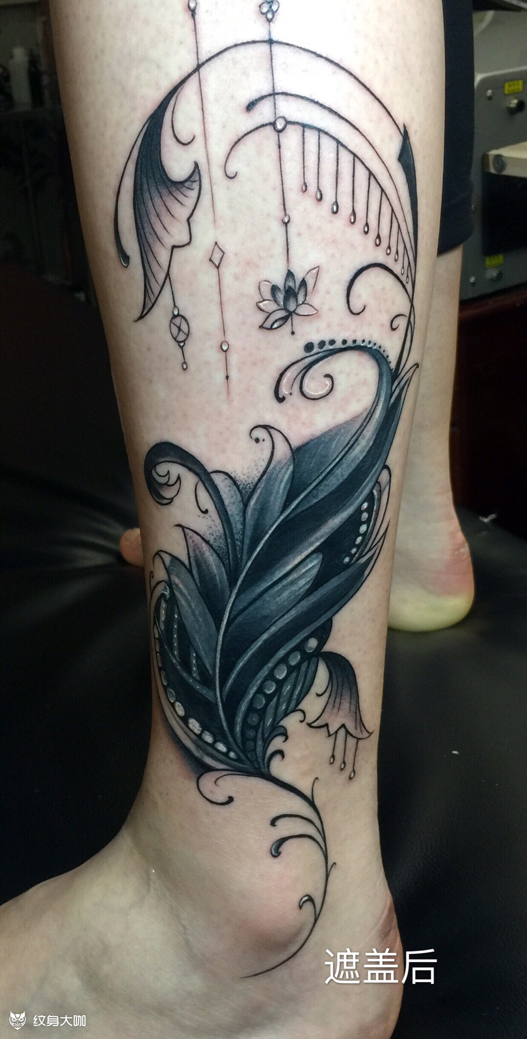 遮盖一枚_纹身图案手稿图片_叶子的纹身作品集