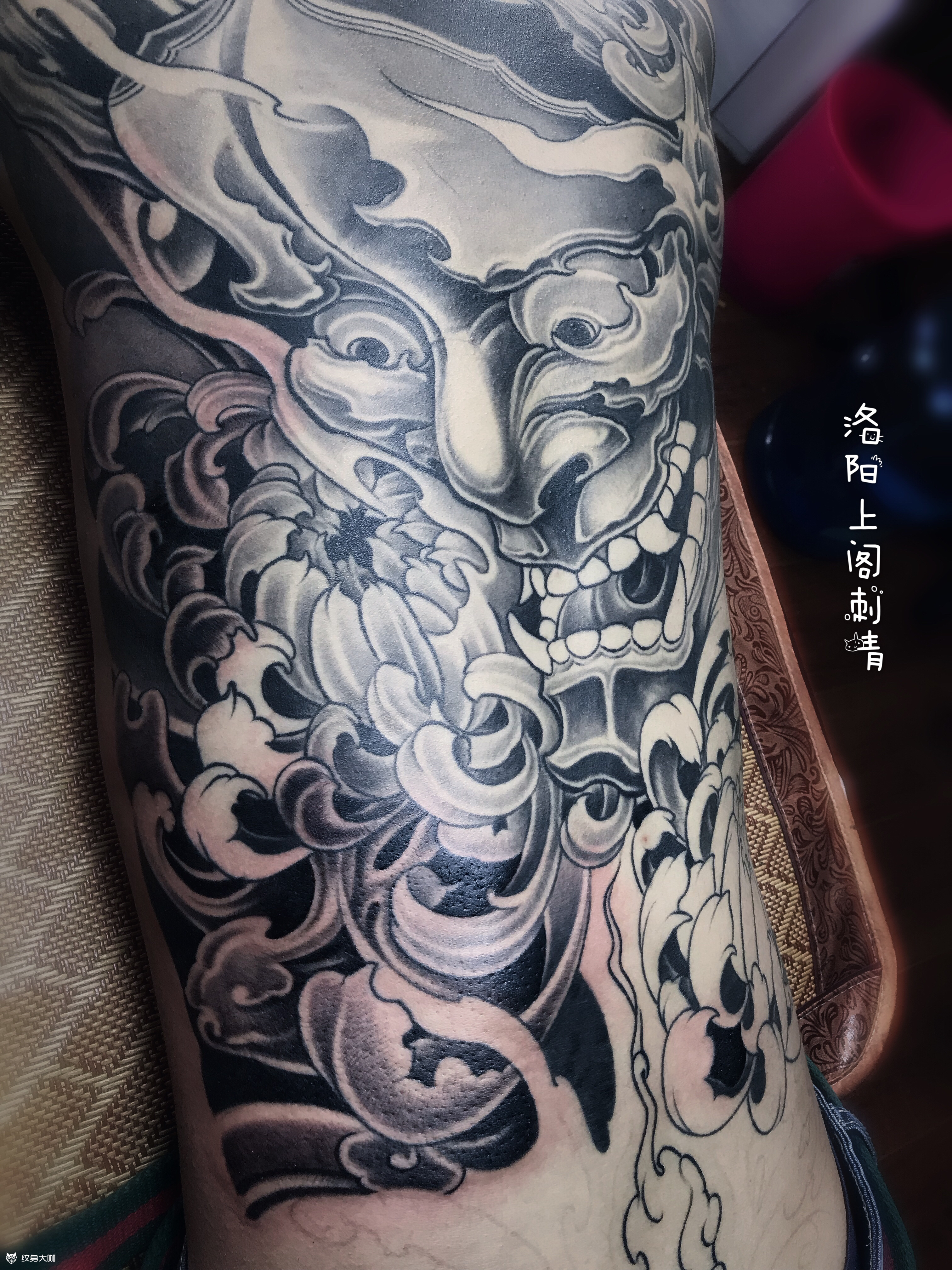 谁说"瘦"人纹满背不好看_纹身图案手稿图片_洛阳上阁的纹身作品集