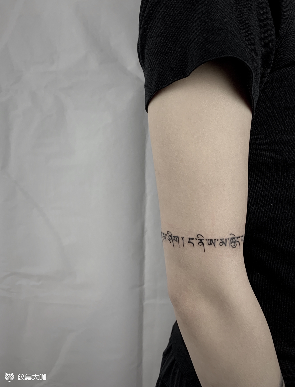 藏文臂环_纹身图案手稿图片_铭克的纹身作品集
