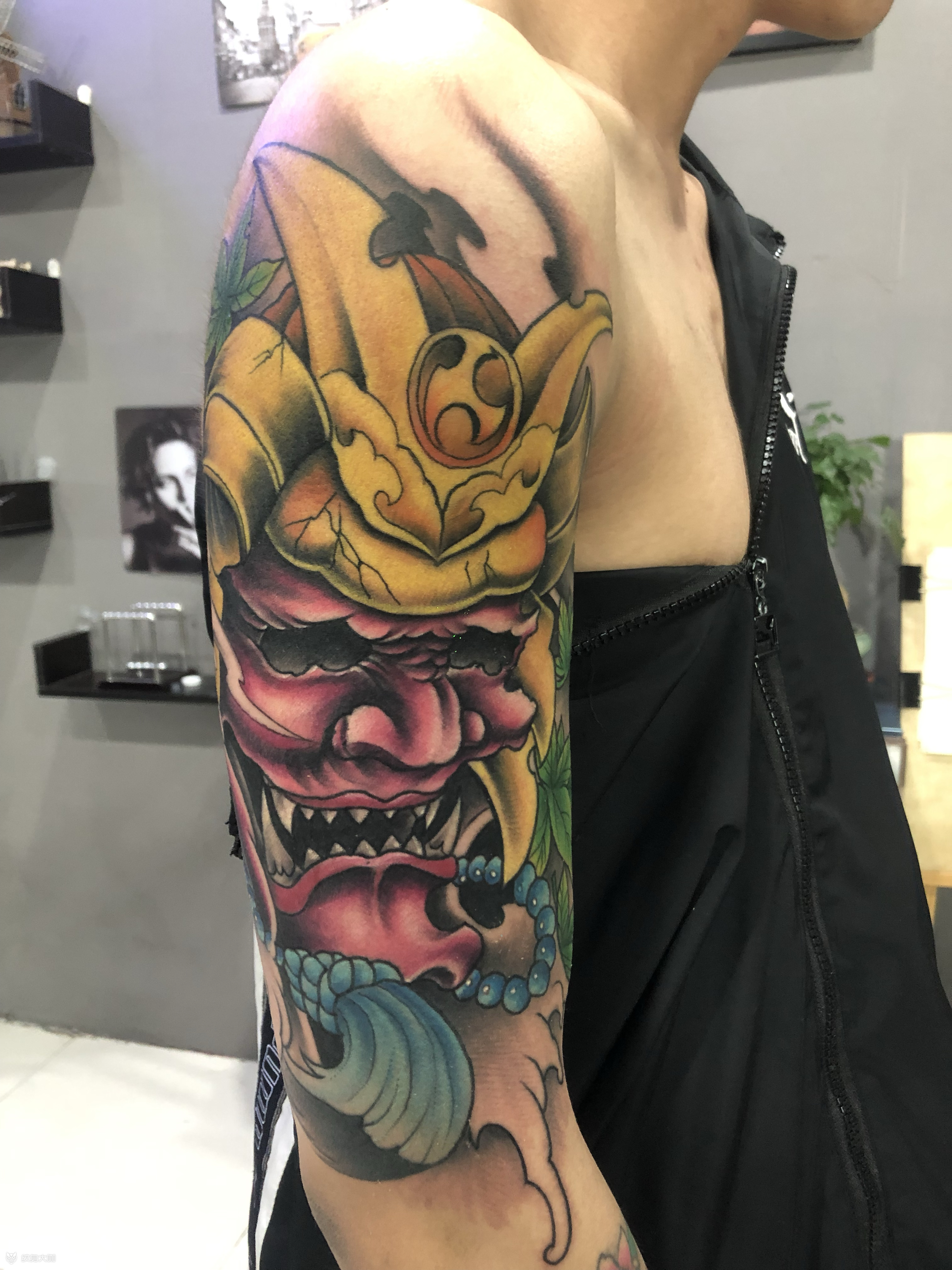 鬼武士般若_纹身图案手稿图片_浙江慈溪 义刺 青的纹身作品集