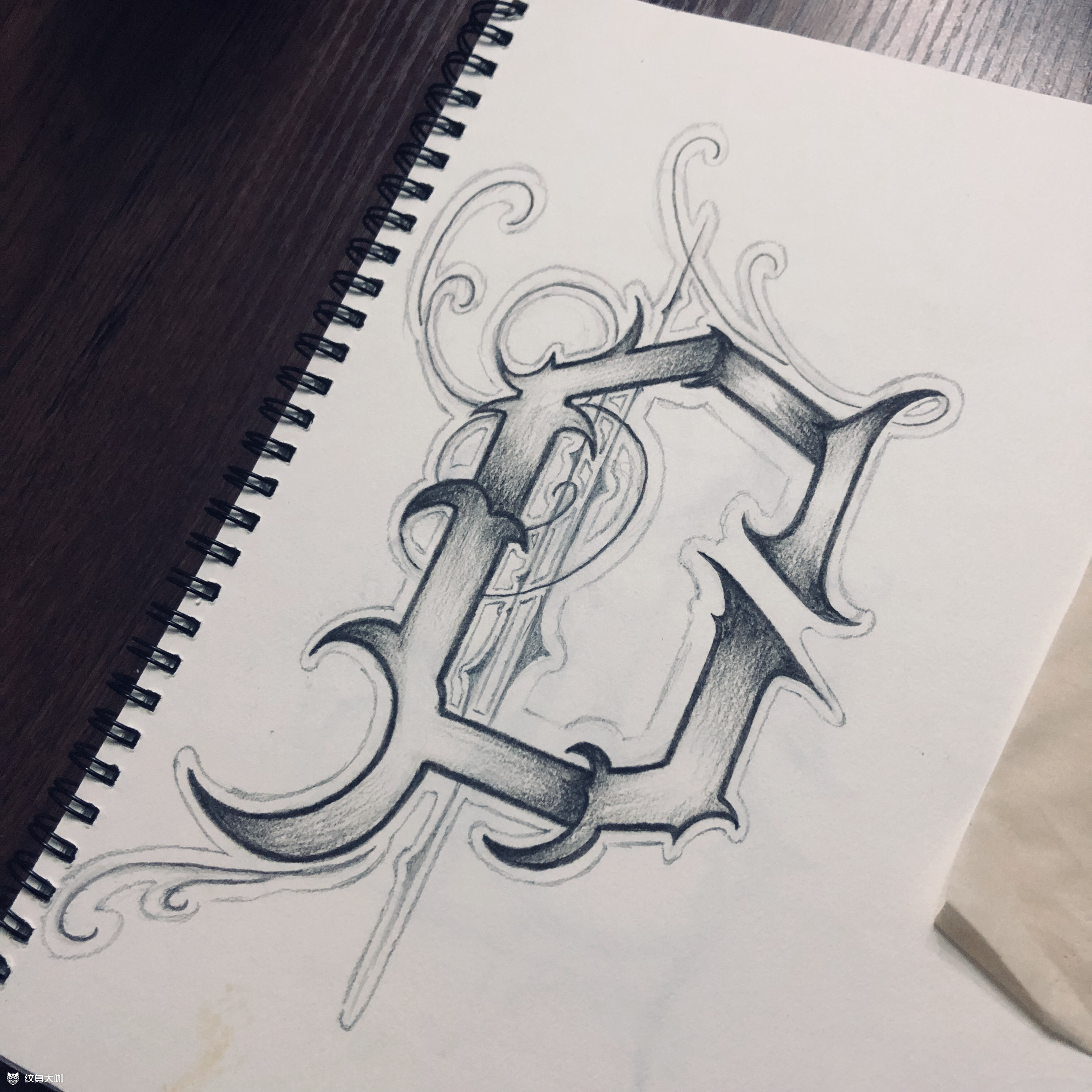 c_纹身图案手稿图片_杨逸的纹身作品集