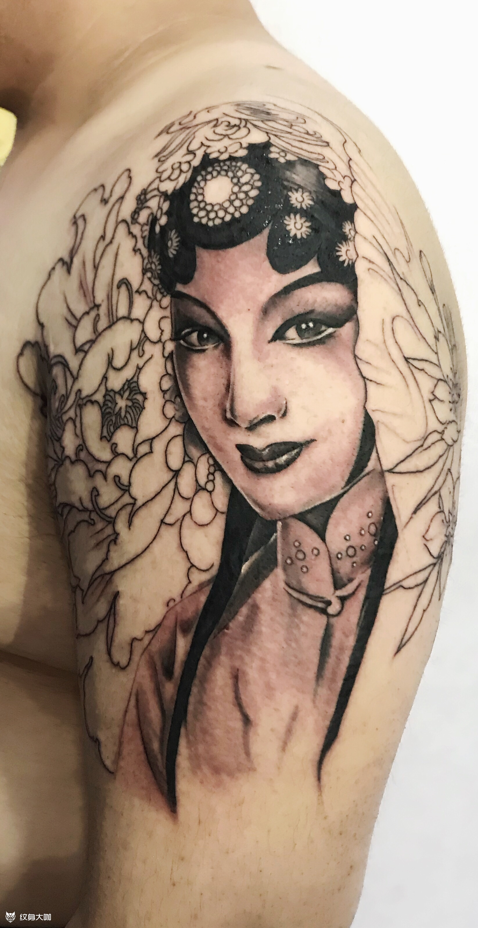 青衣,未完_纹身图案手稿图片_雕风的纹身作品集