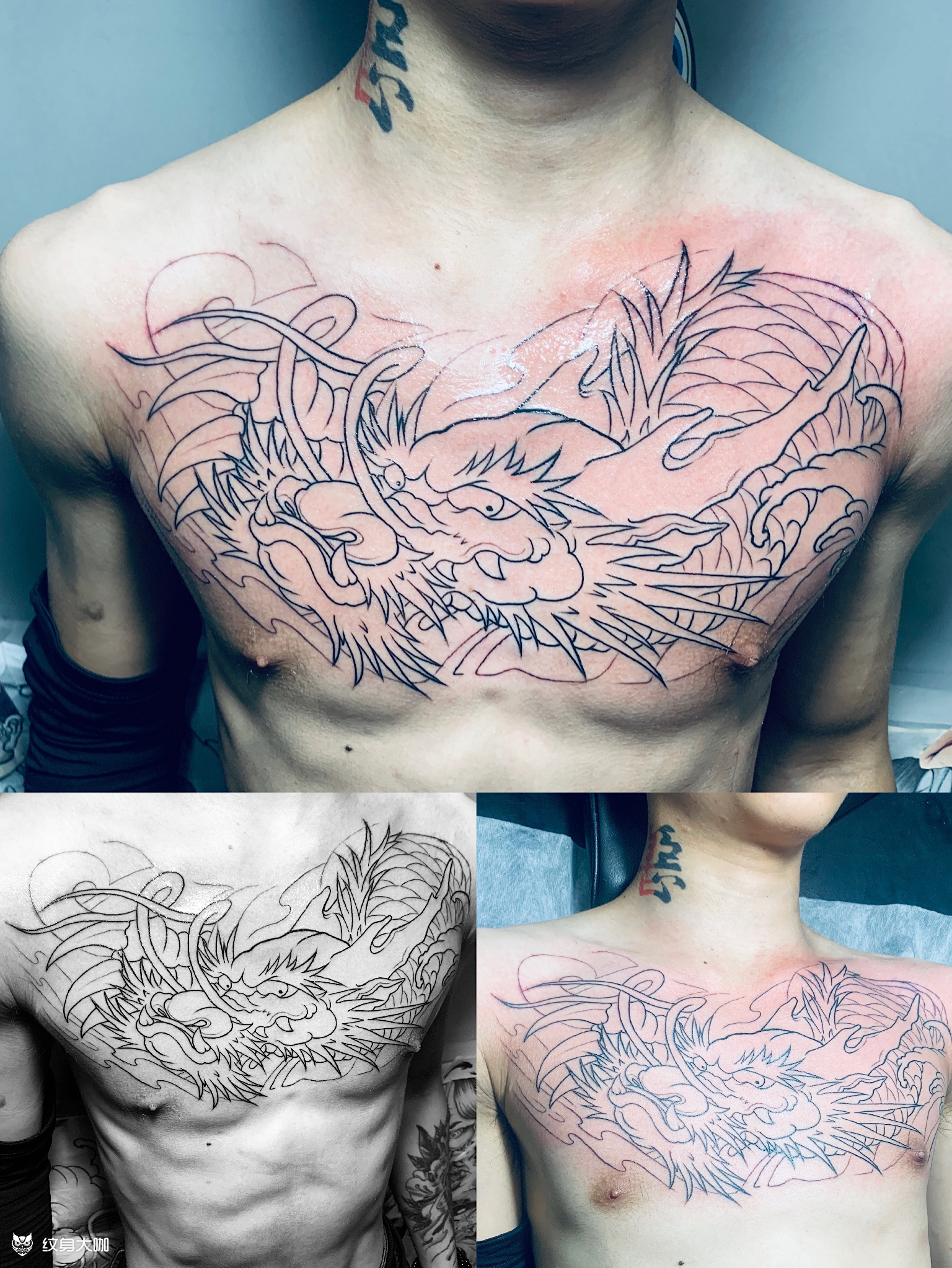 花胸_纹身图案手稿图片_姚的纹身作品集