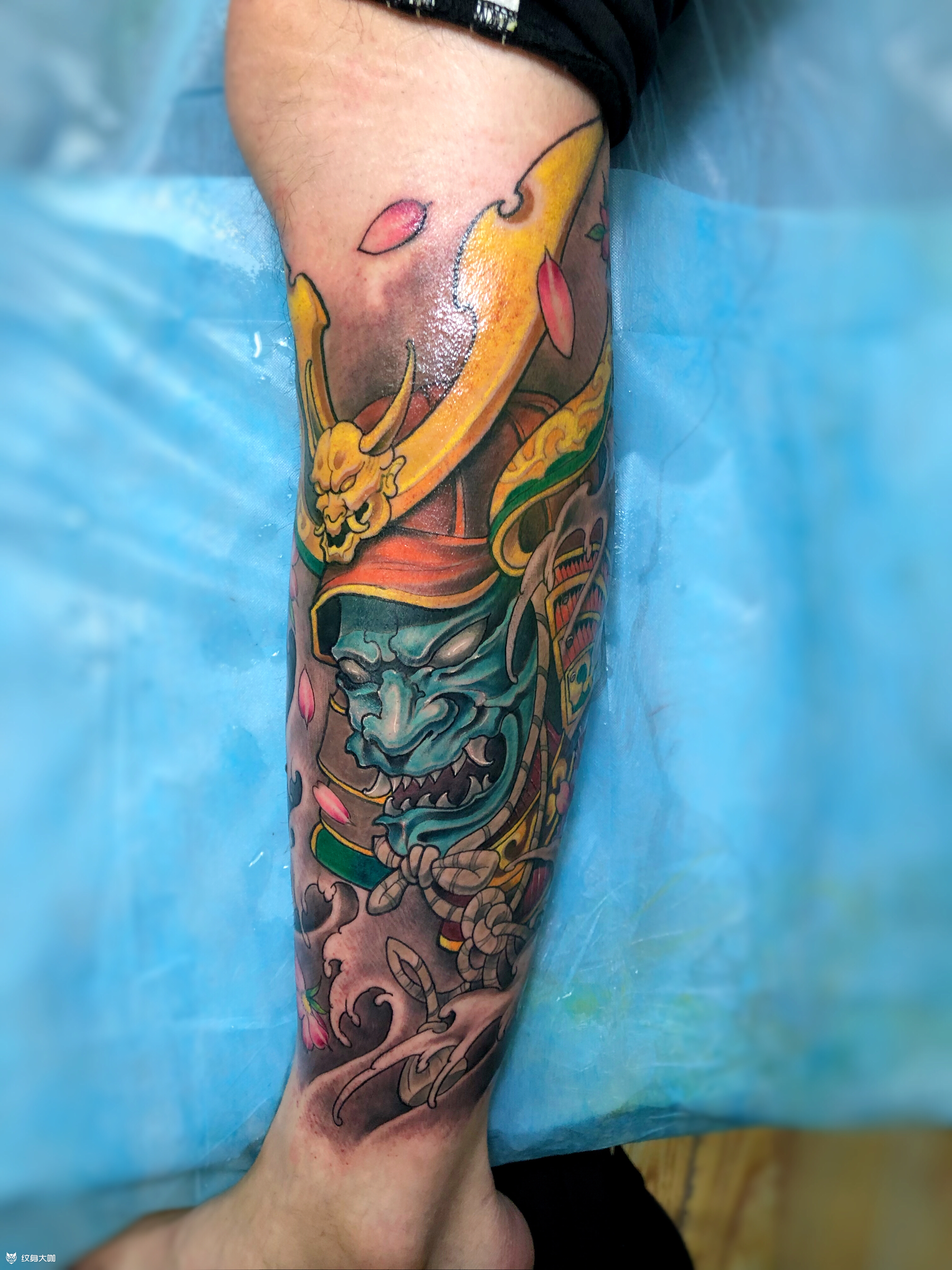 新传统鬼武士_纹身图案手稿图片_周壮的纹身作品集