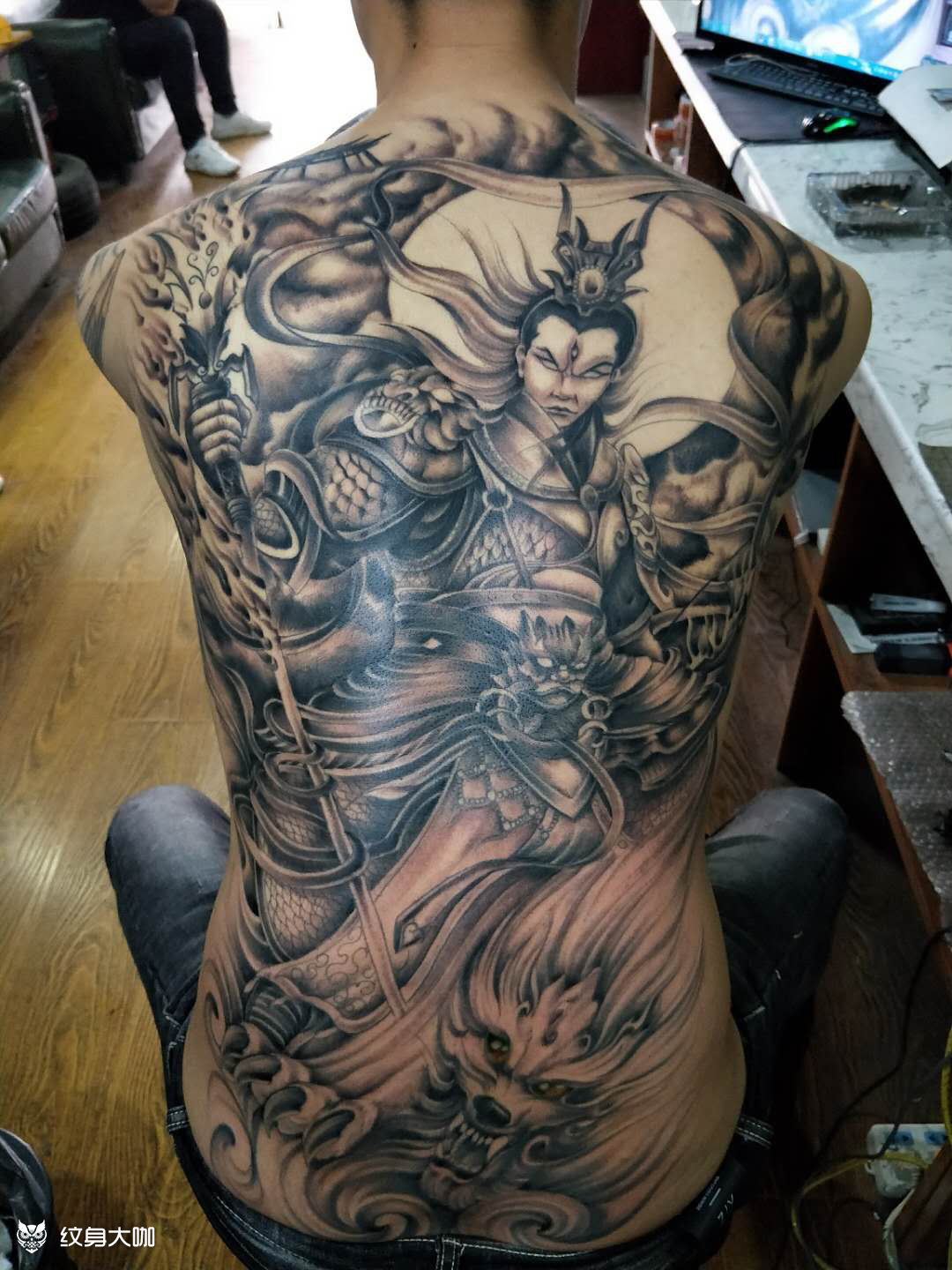 杨戬_纹身图案手稿图片_小涛的纹身作品集