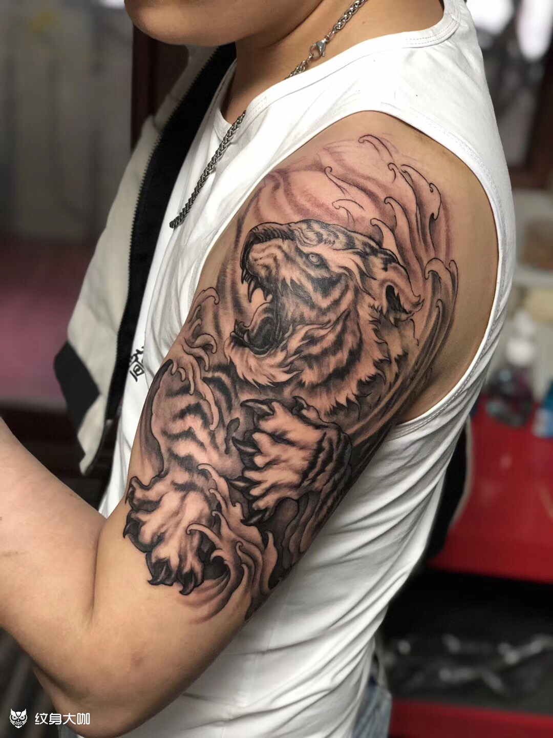 新传统虎_纹身图案手稿图片_野哥的纹身作品集