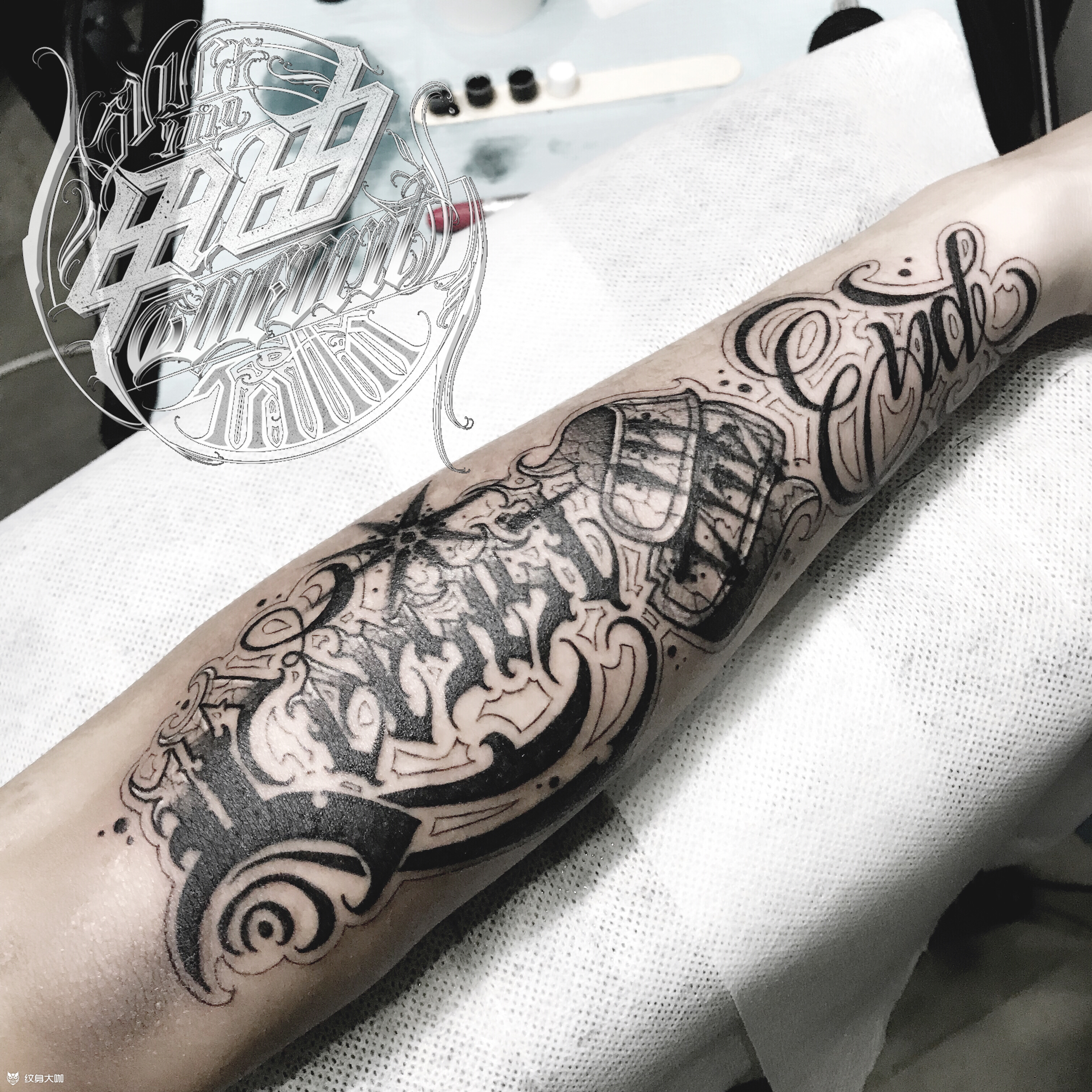 坚持到底_纹身图案手稿图片_宇瞳的纹身作品集