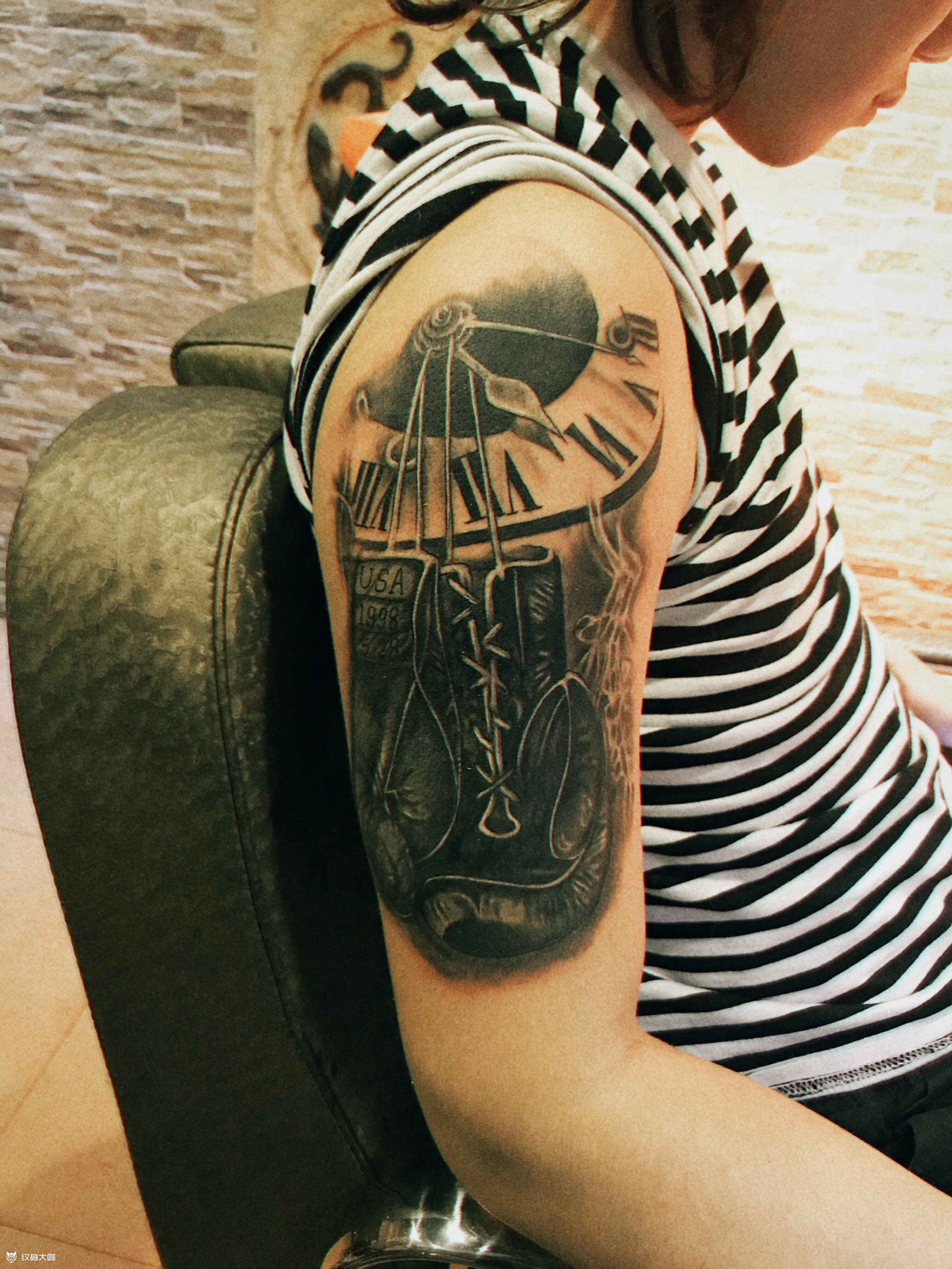 拳套_纹身图案手稿图片_钟荣健的纹身作品集