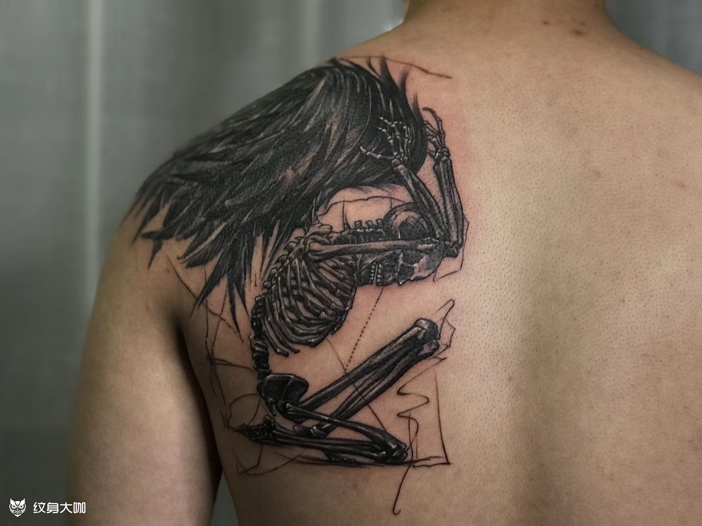 死亡天使_纹身图案手稿图片_方方的纹身作品集