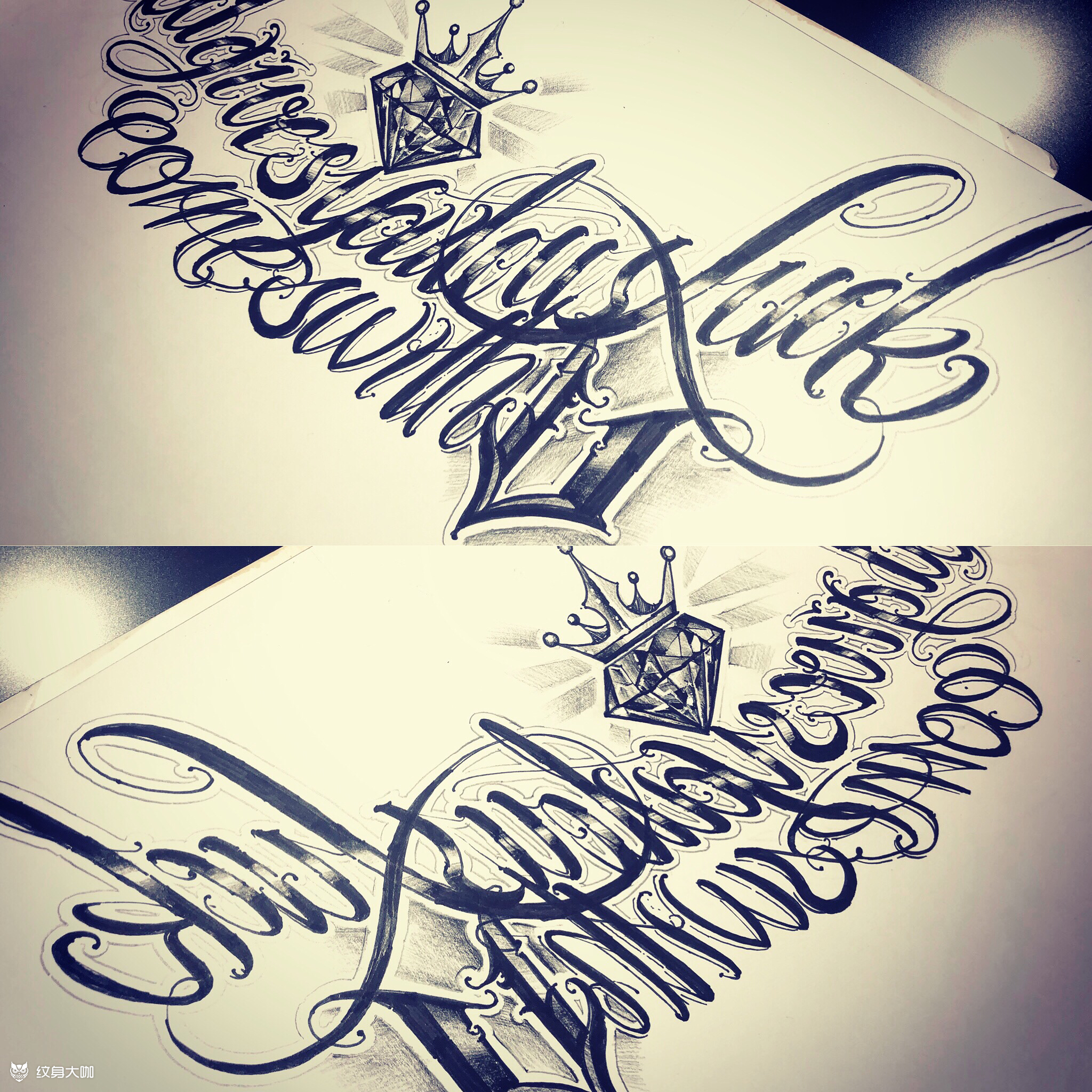 花体_纹身图案手稿图片_高敏的纹身作品集