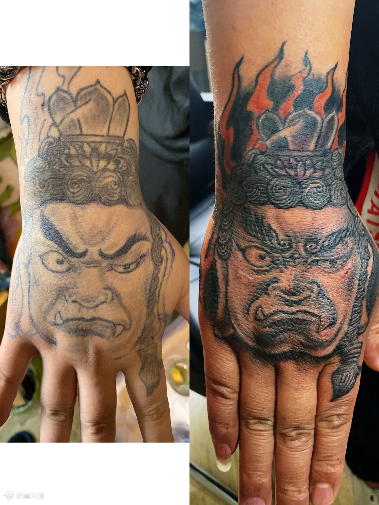 手面不动明王修改_纹身图案手稿图片_莫维的纹身作品集