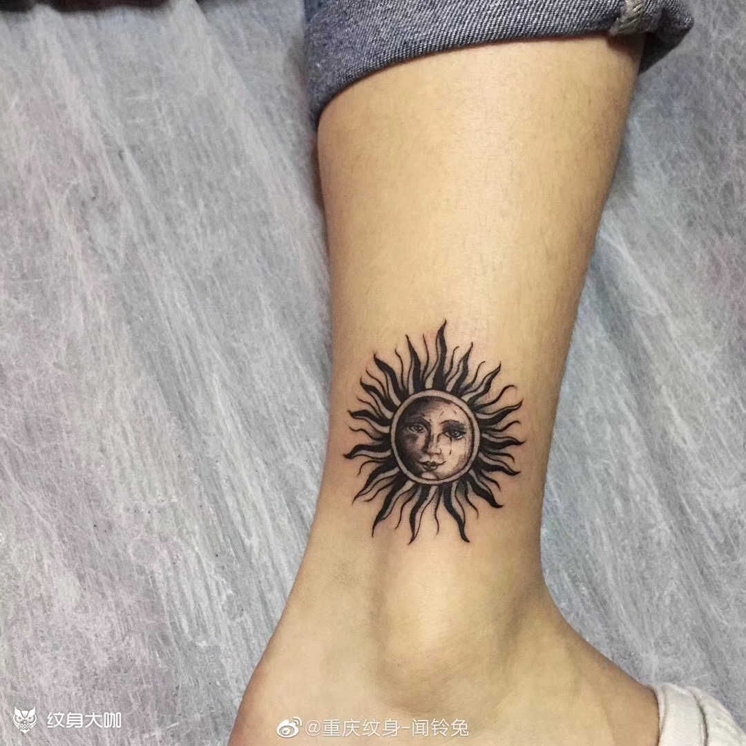 小太阳_纹身图案手稿图片_惊觉的纹身作品集