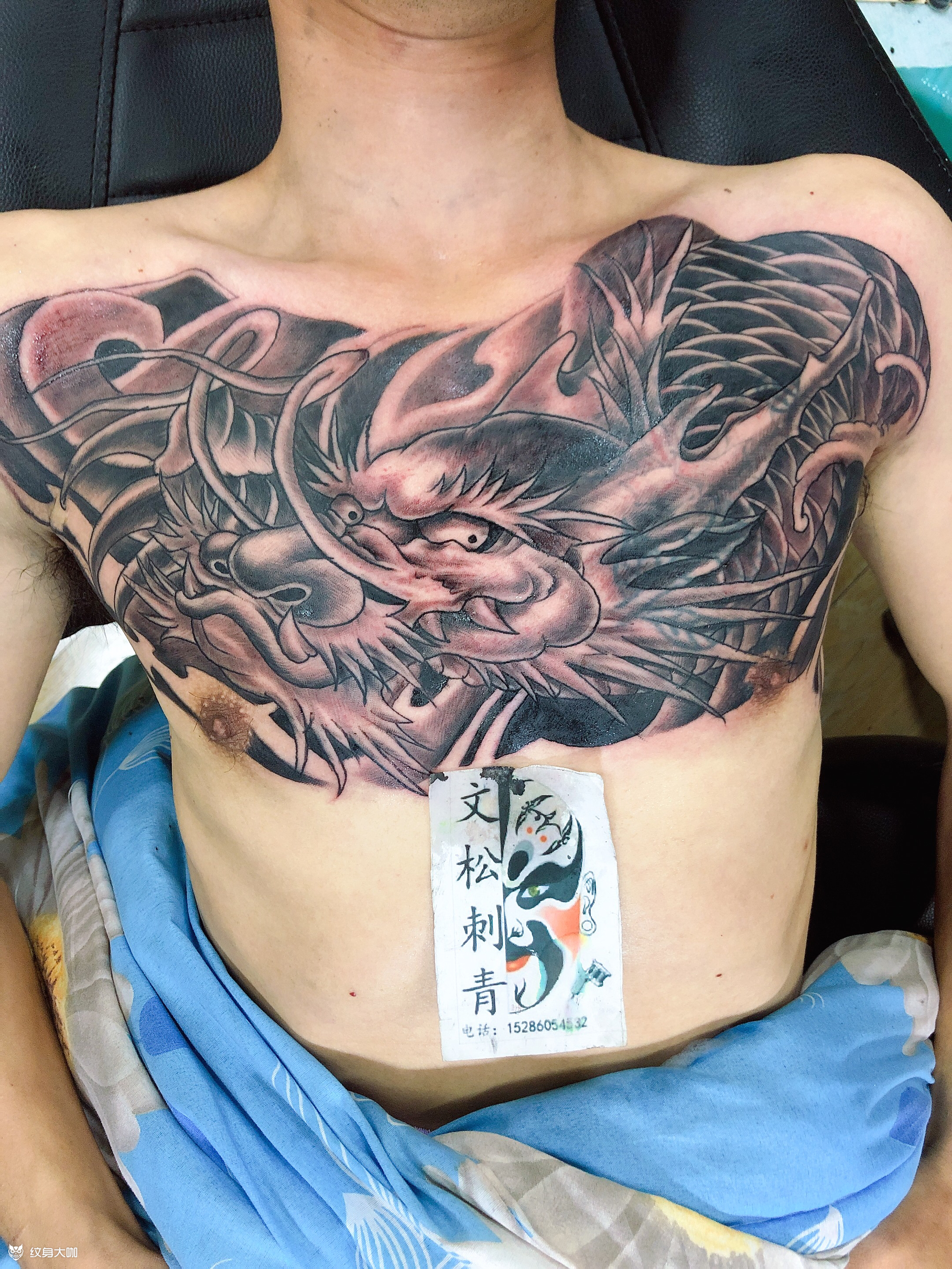 花胸_纹身图案手稿图片_扎佐文松刺寈的纹身作品集