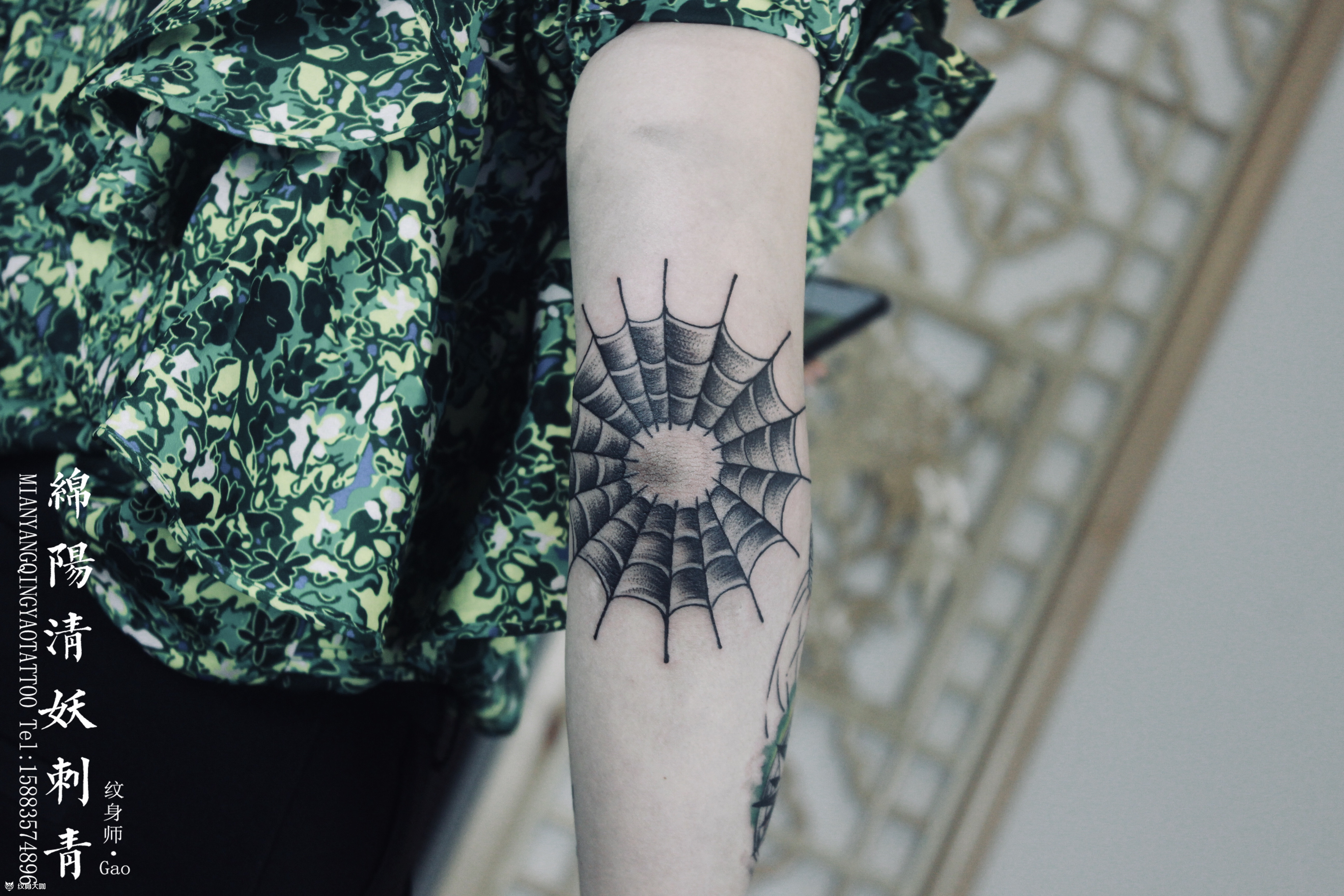 蜘蛛网_纹身图案手稿图片_李中杨的纹身作品集