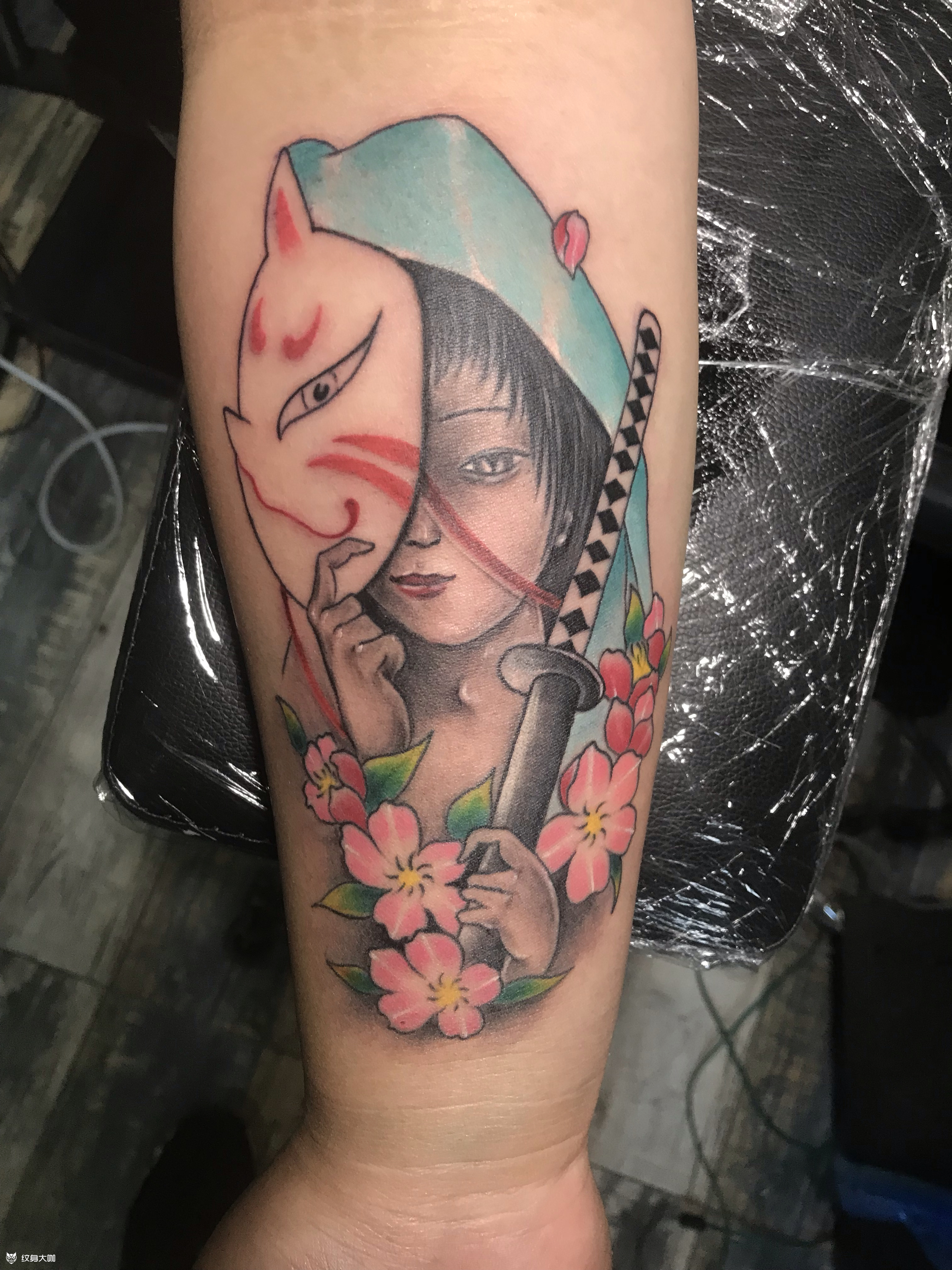 美女武士_纹身图案手稿图片_佳艺的纹身作品集