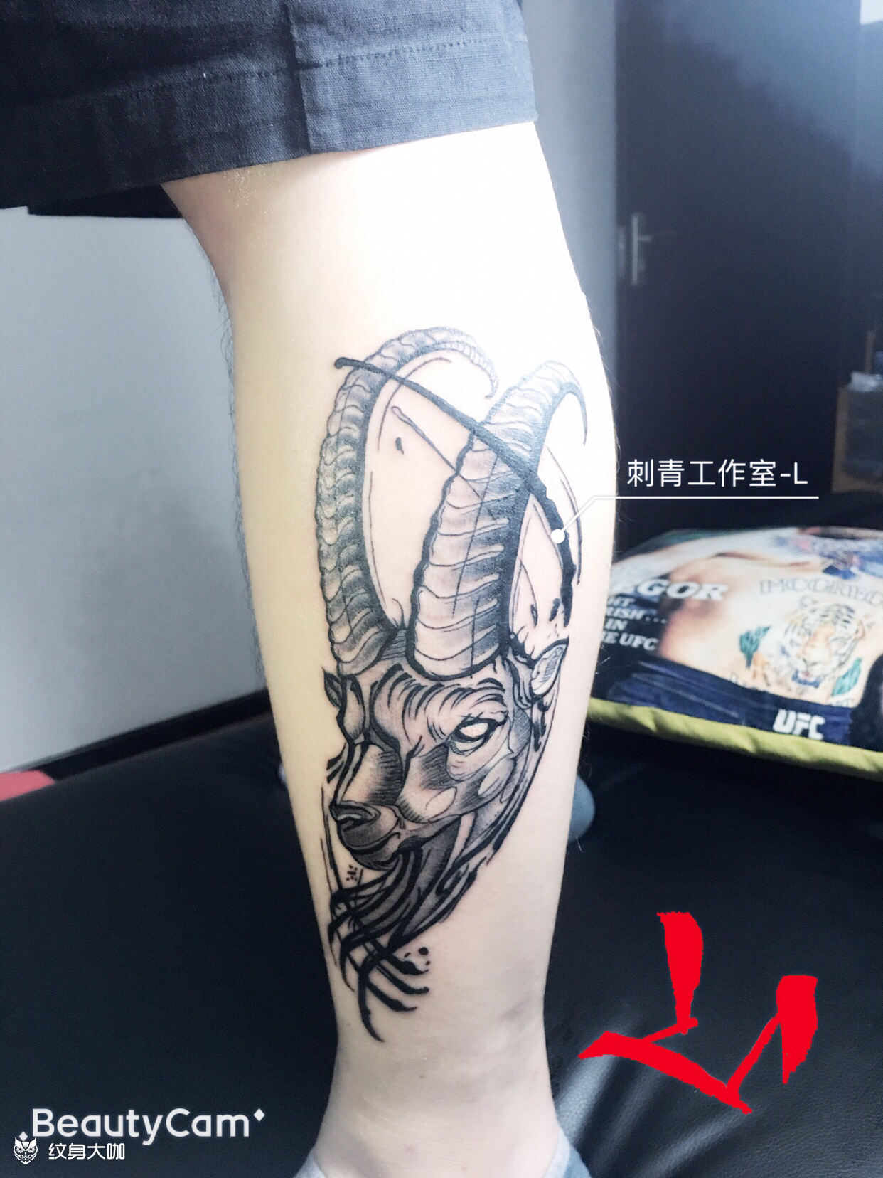 暗黑羚羊_纹身图案手稿图片_l 的纹身作品集