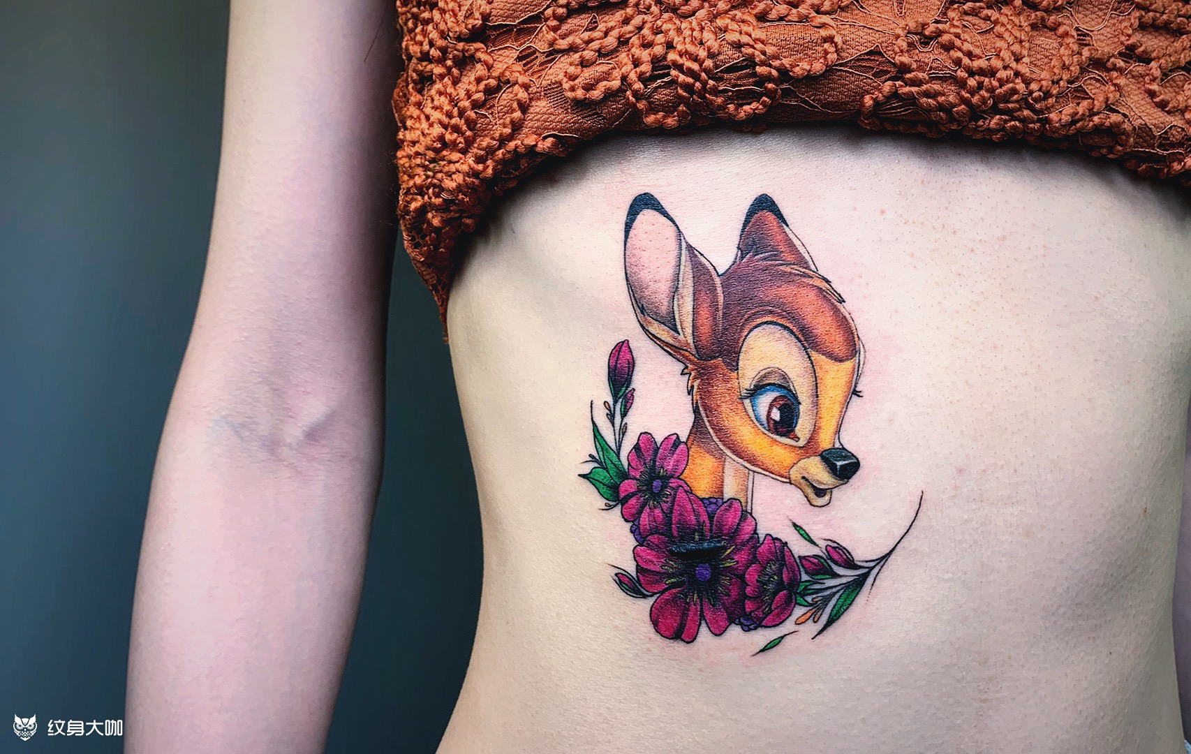 小鹿斑比#_纹身图案手稿图片_lee的纹身作品集