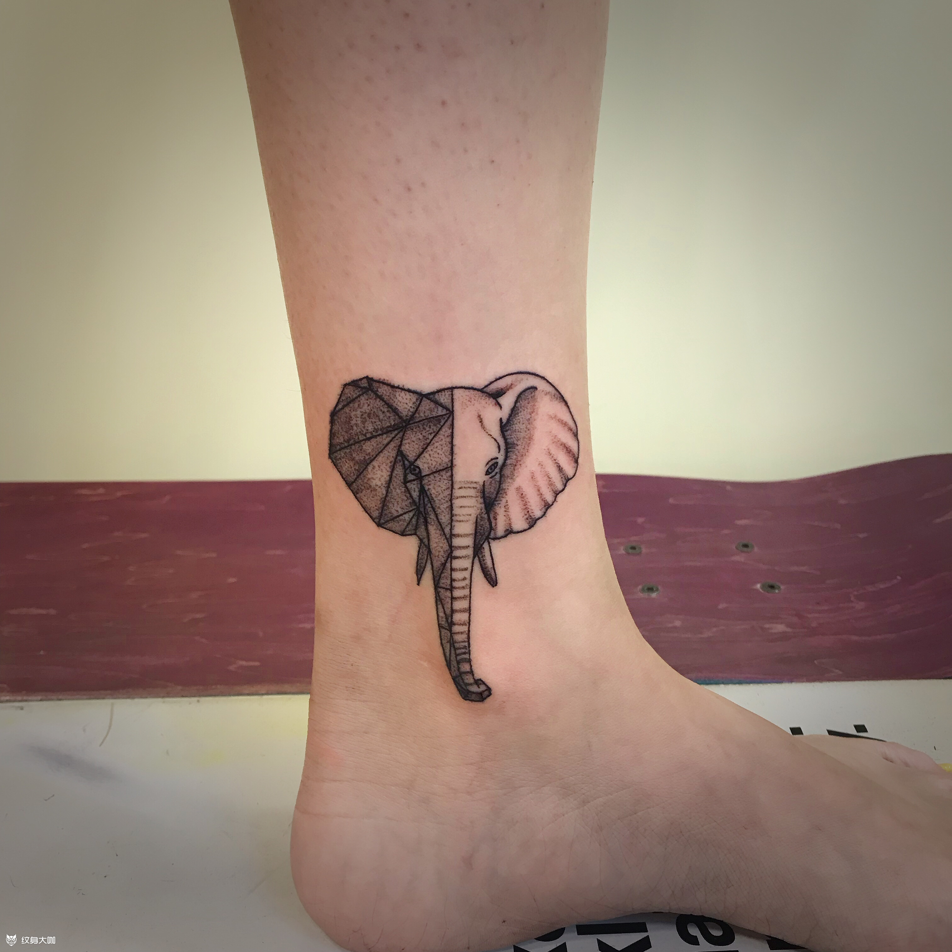 大象98_纹身图案手稿图片_饶琦的纹身作品集