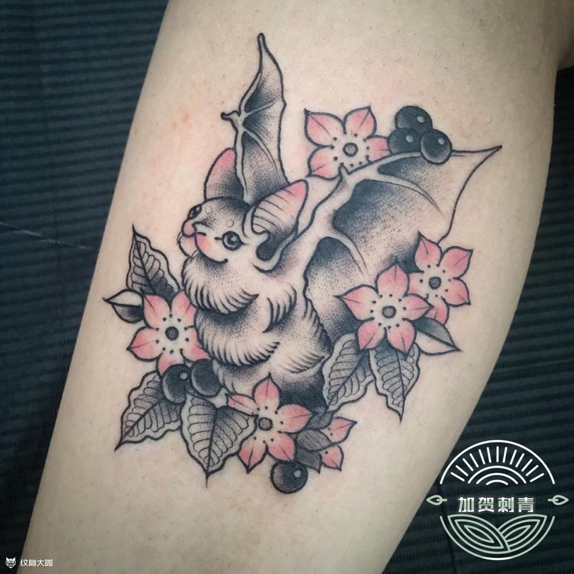 点刺蝙蝠_纹身图案手稿图片_阿轶的纹身作品集