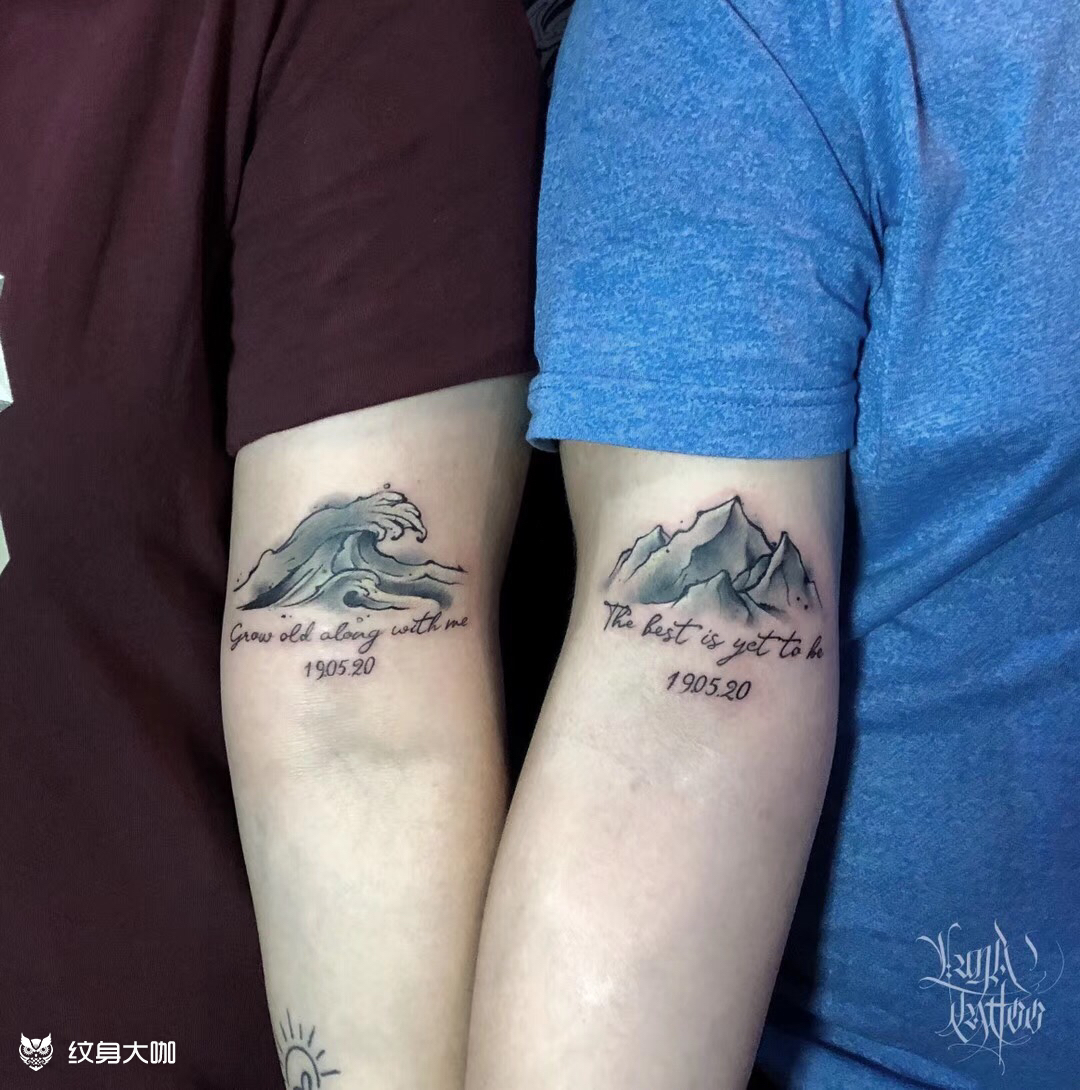 山盟海誓_纹身图案手稿图片_麟allen的纹身作品集