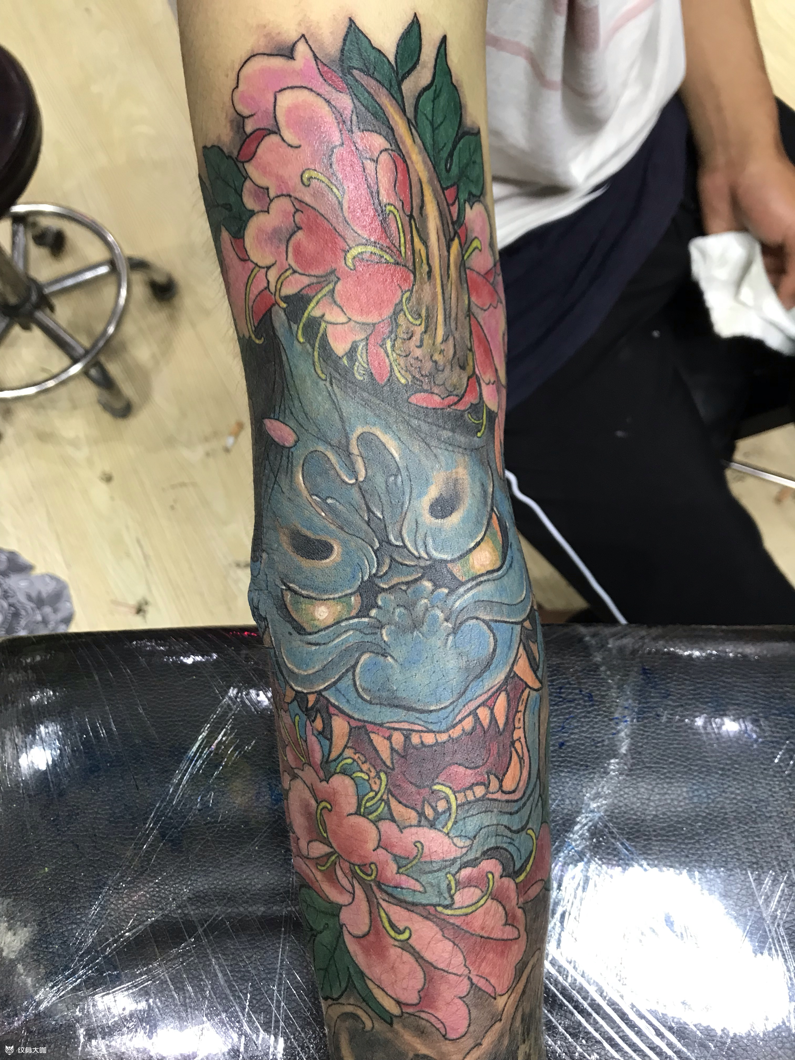 般若牡丹_纹身图案手稿图片_马祥的纹身作品集