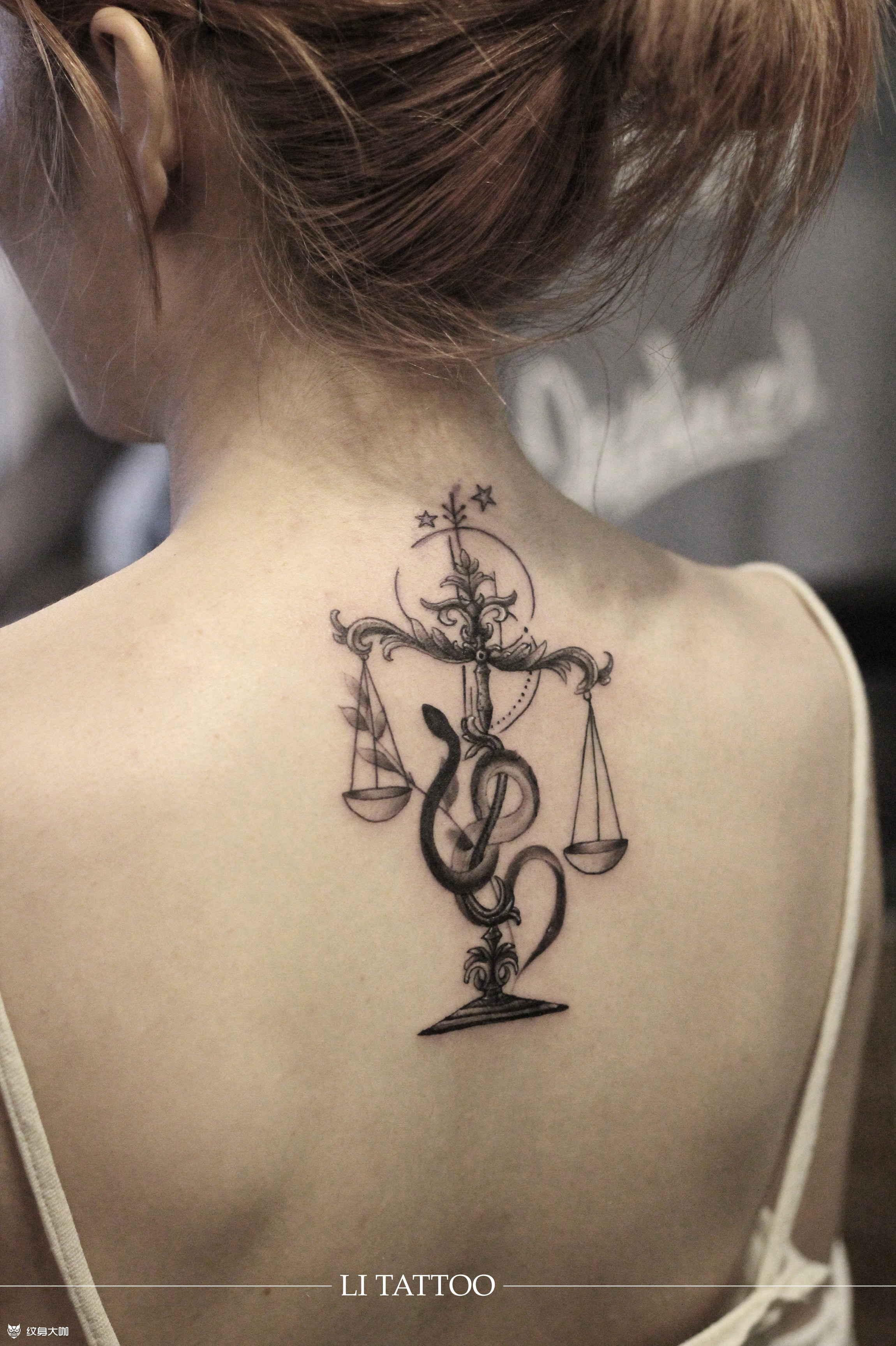 天秤座_纹身图案手稿图片_顺德-力刺的纹身作品集