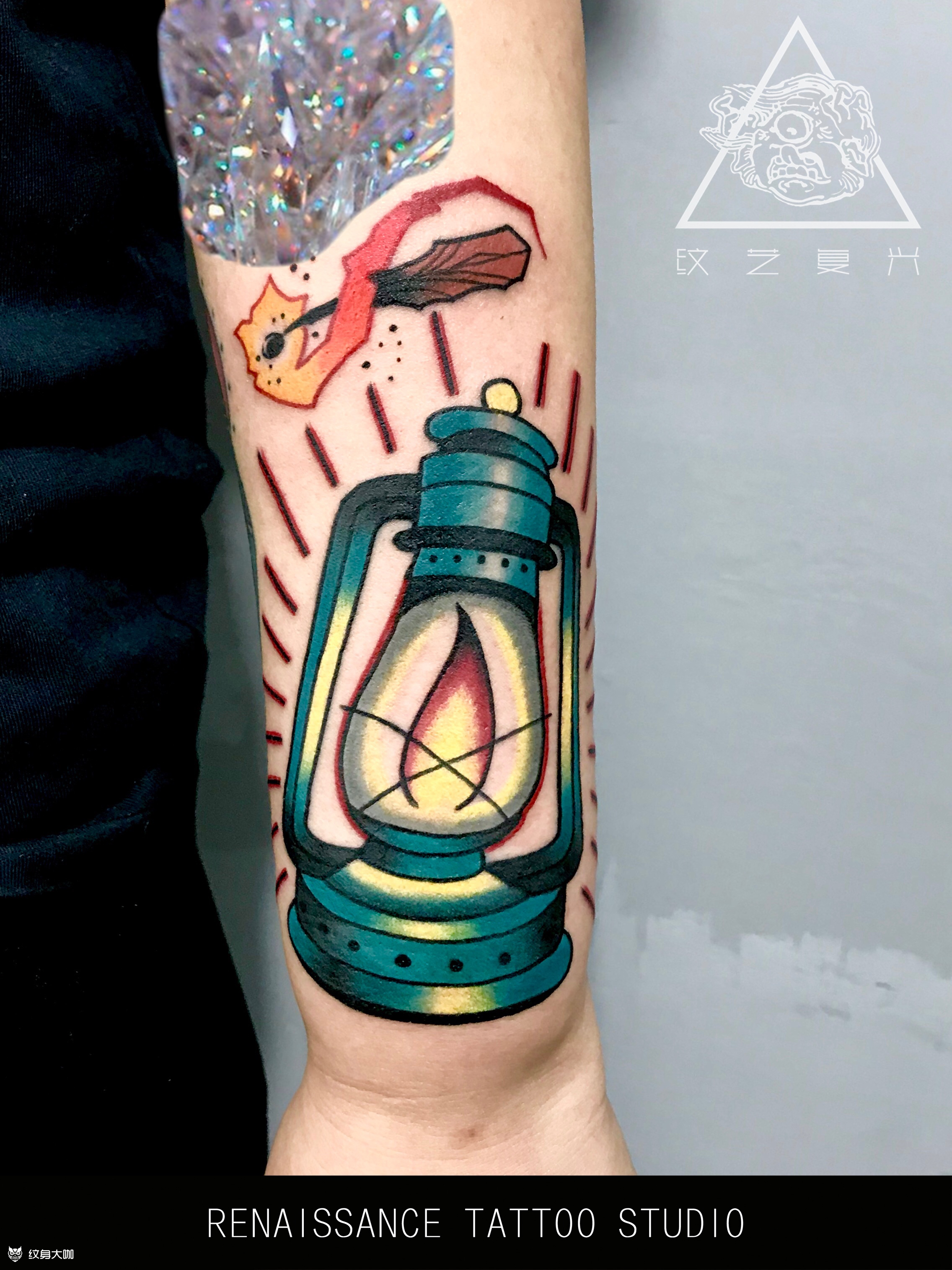 old school 灯_纹身图案手稿图片_超的纹身作品集