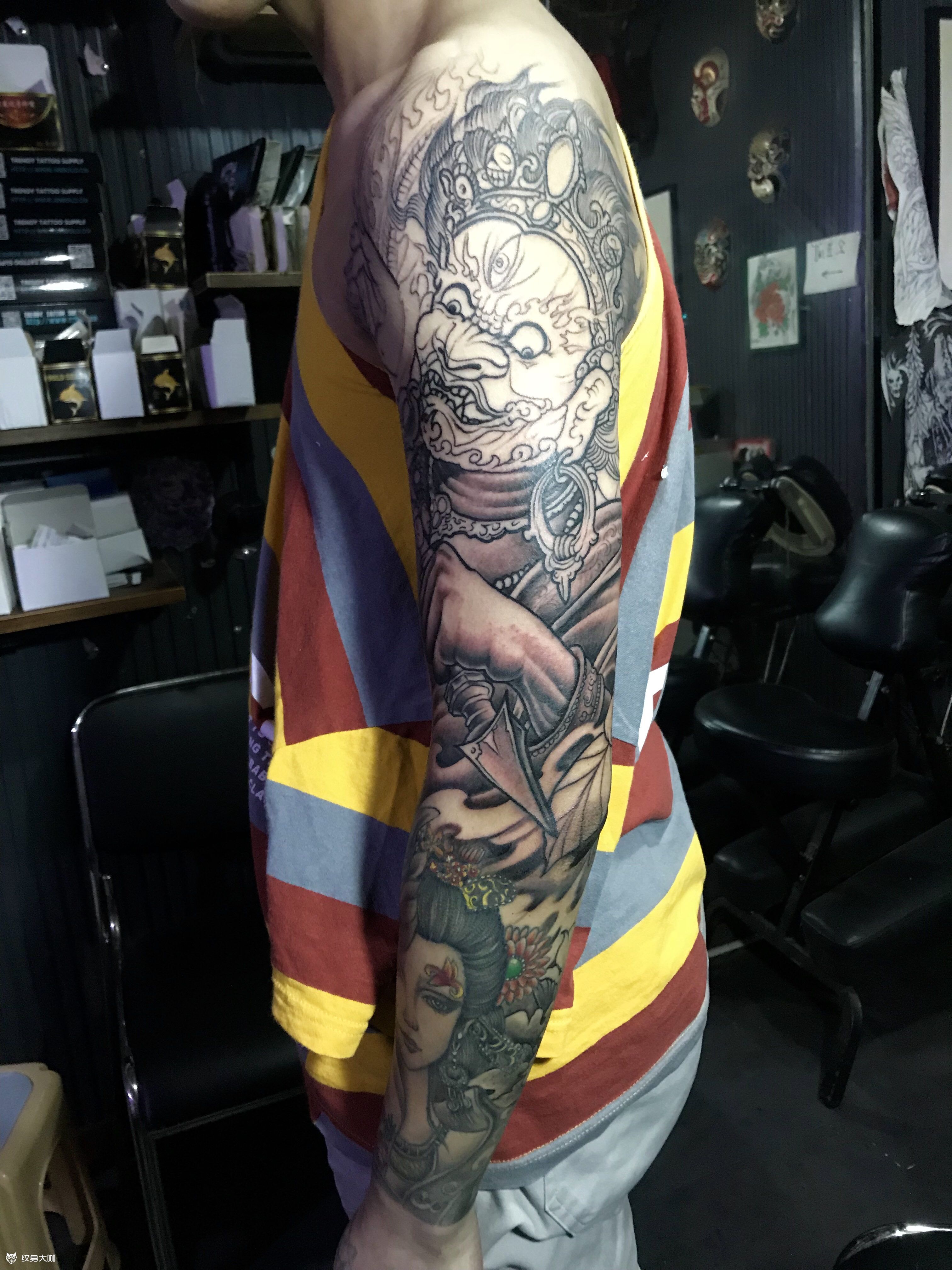 大臂大黑天_纹身图案手稿图片_a永恒的纹身作品集