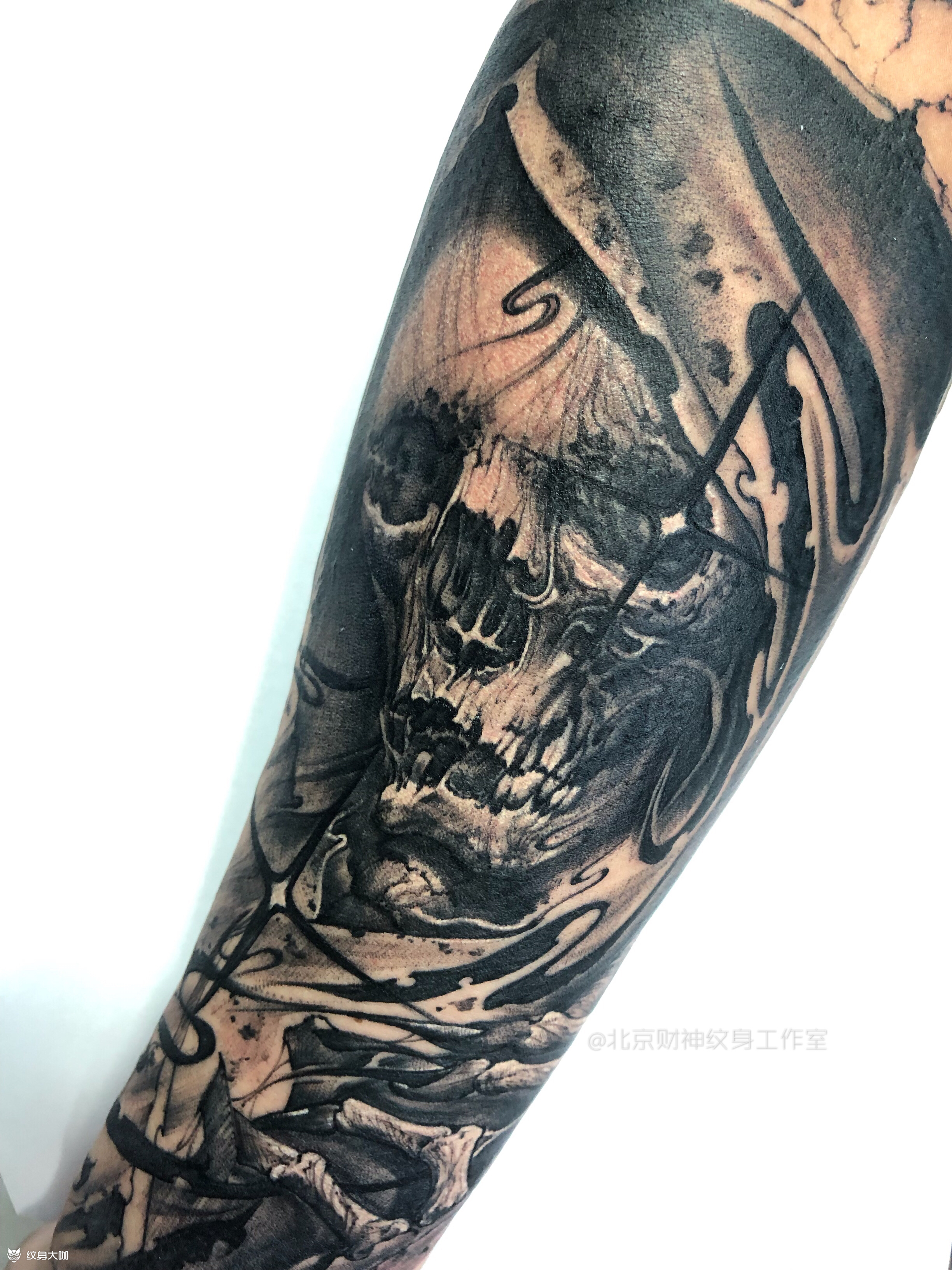 死神_纹身图案手稿图片_任杰的纹身作品集