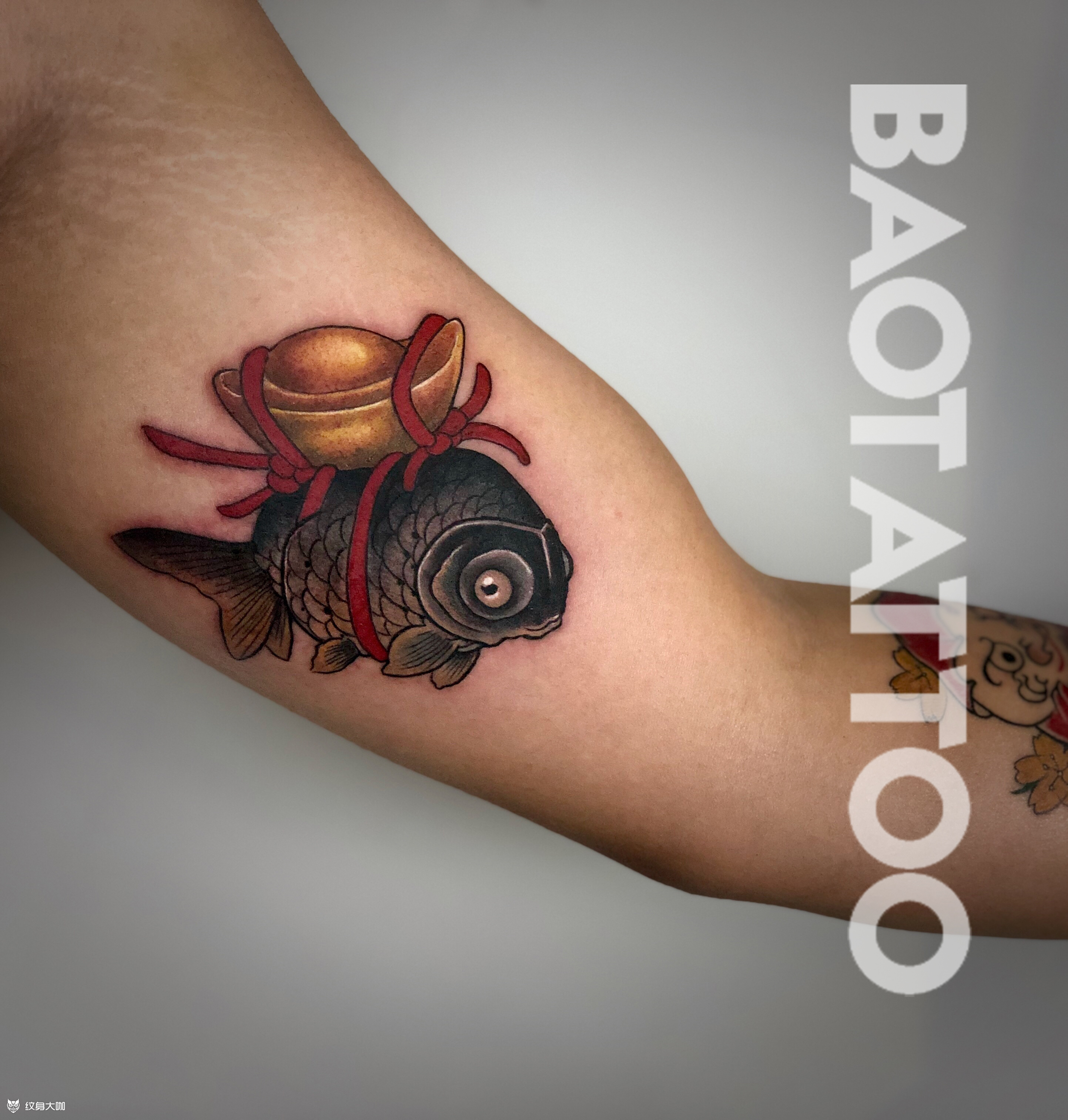 日式小金鱼_纹身图案手稿图片_小宝的纹身作品集