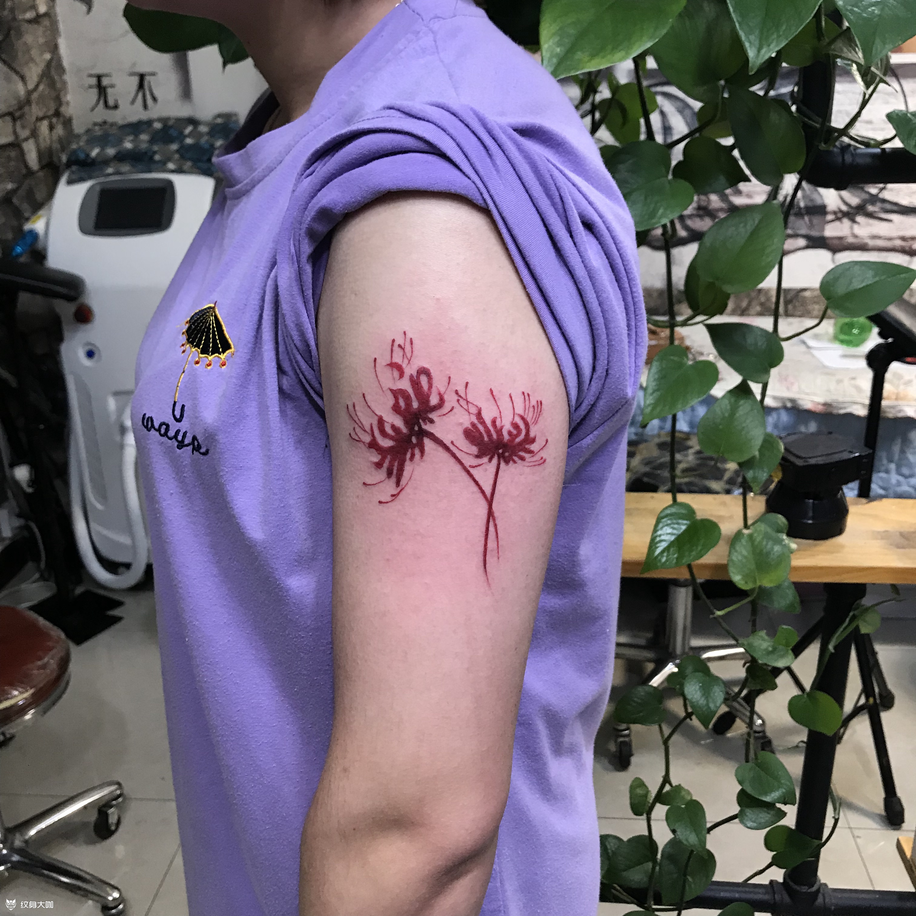 彼岸花_纹身图案手稿图片_彭占胜的纹身作品集