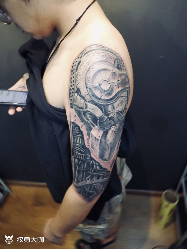 大臂机械臂整体完成 部分位_纹身吧社区 - 纹身大咖