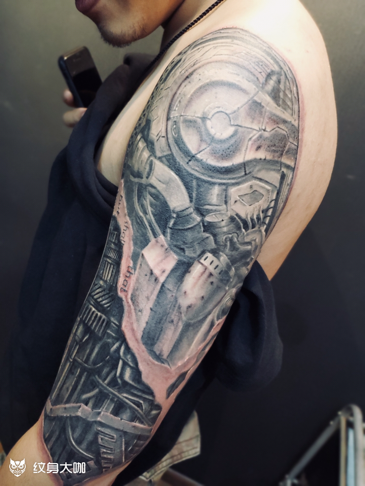 大臂机械臂整体完成 部分位_纹身吧社区 - 纹身大咖