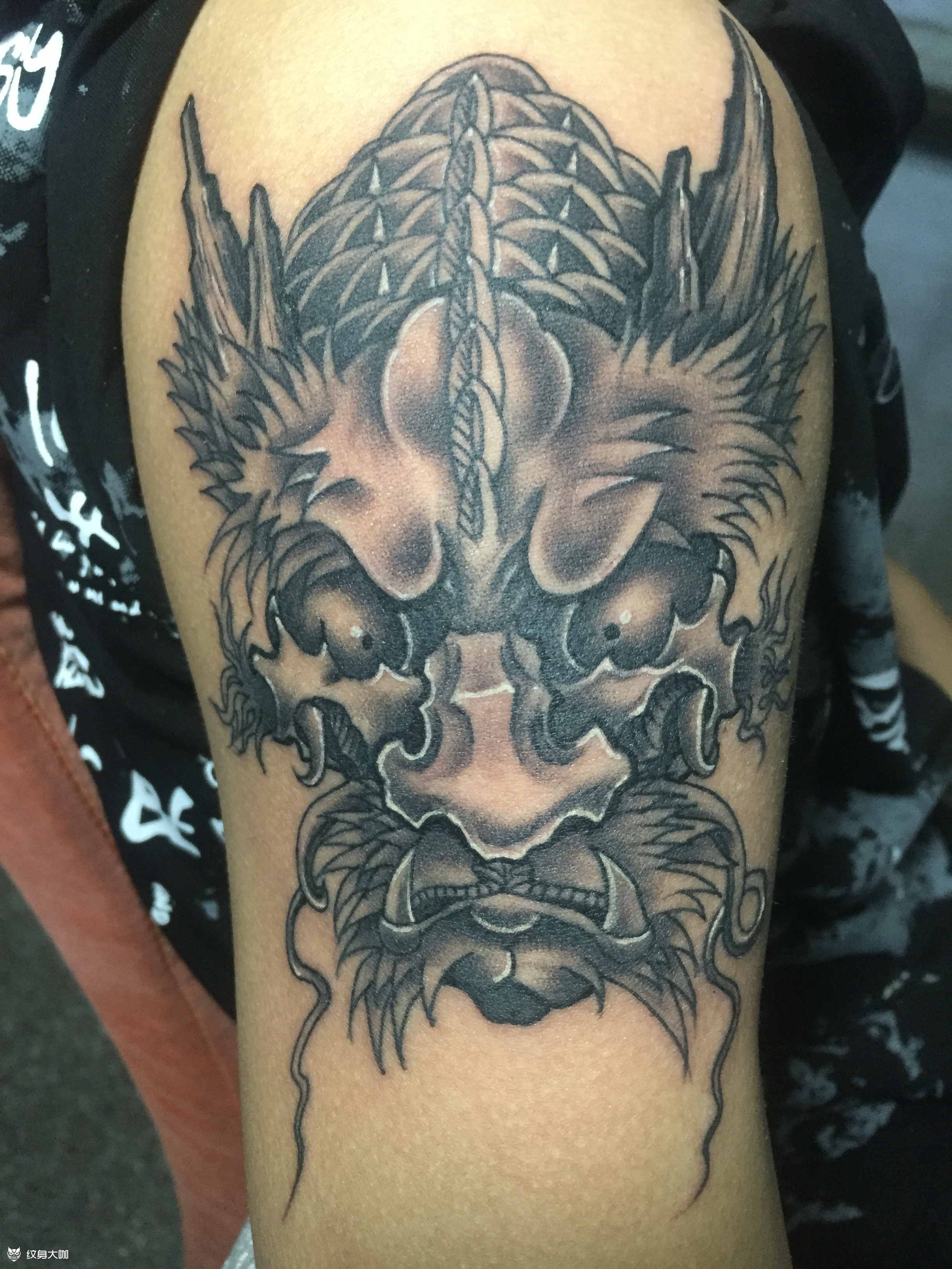 传统龙头_纹身图案手稿图片_冯吉祥的纹身作品集