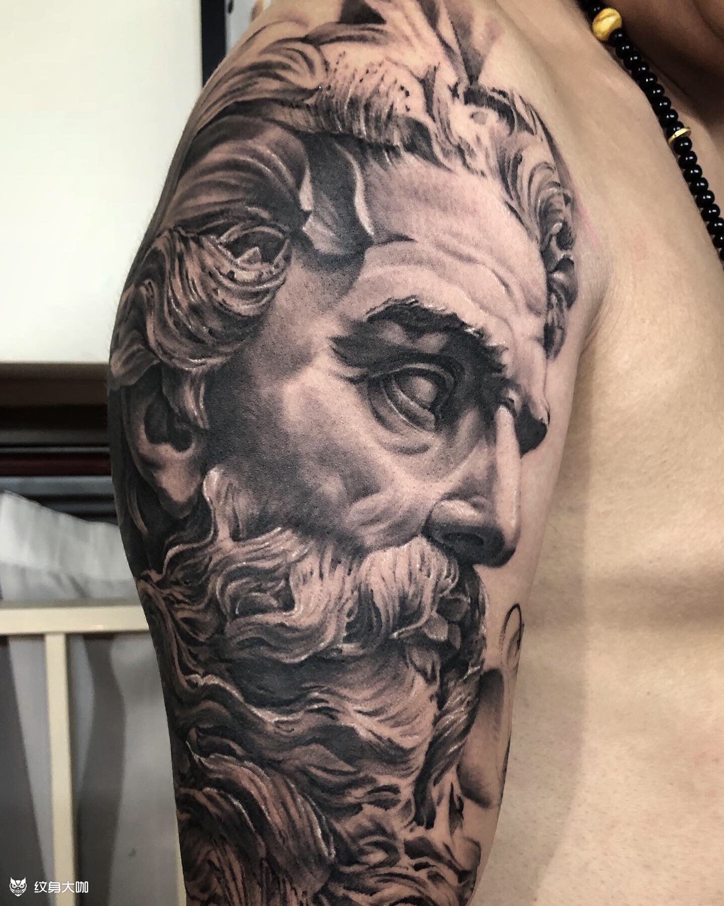 海神波塞冬_纹身图案手稿图片_郑岚的纹身作品集