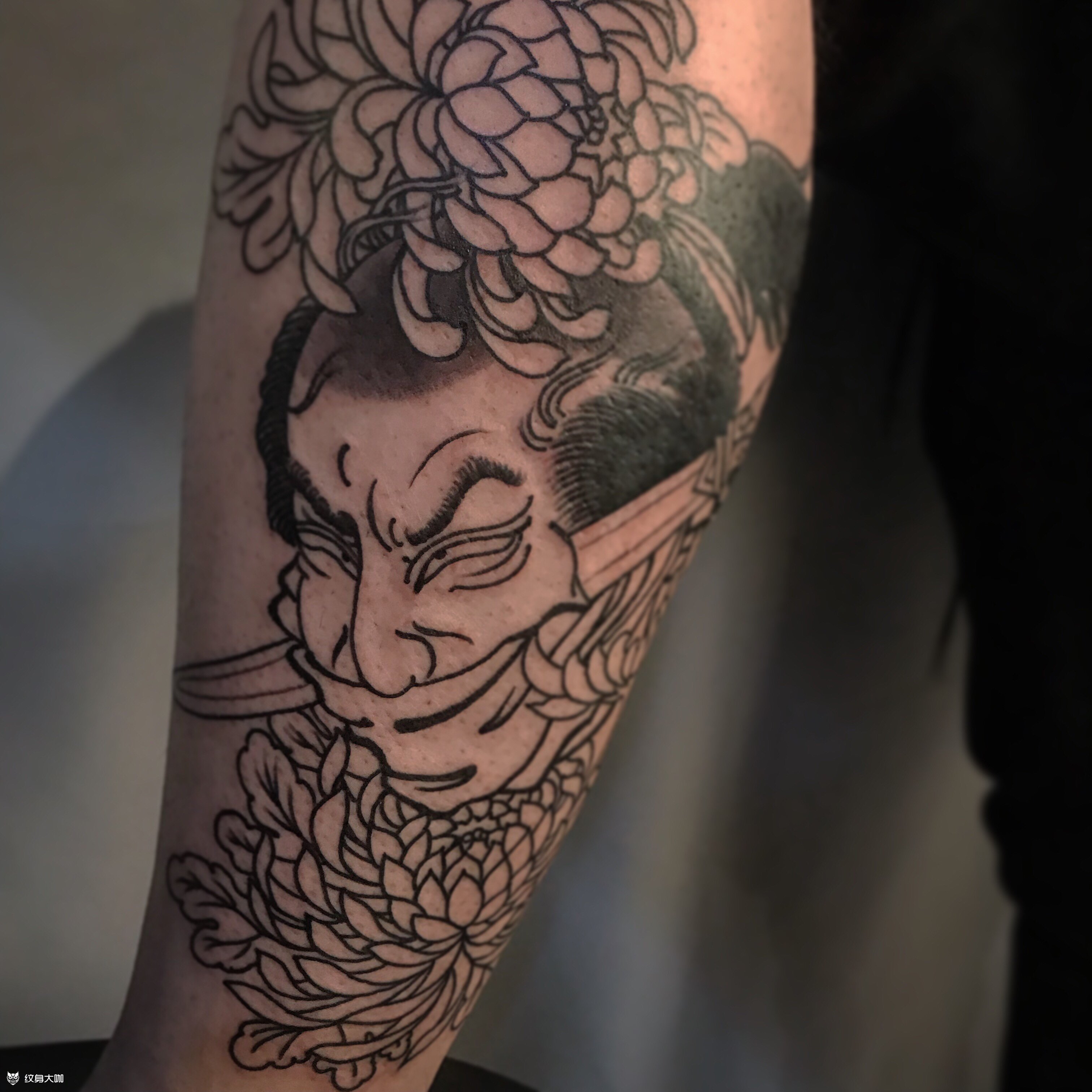 生首 线_纹身图案手稿图片_horishi黑狗的纹身作品集