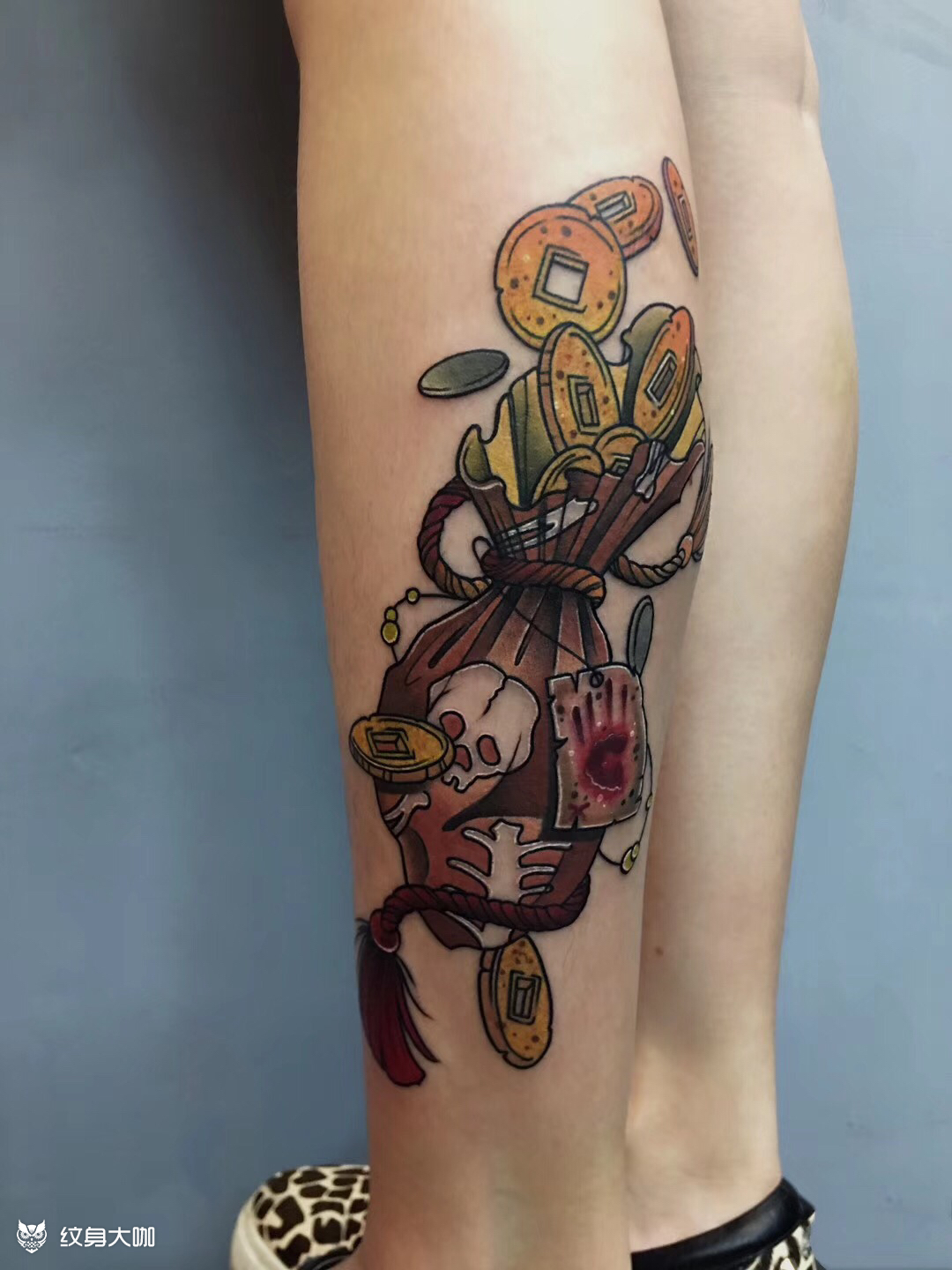 福袋纹身_纹身图案手稿图片_刘鑫的纹身作品集