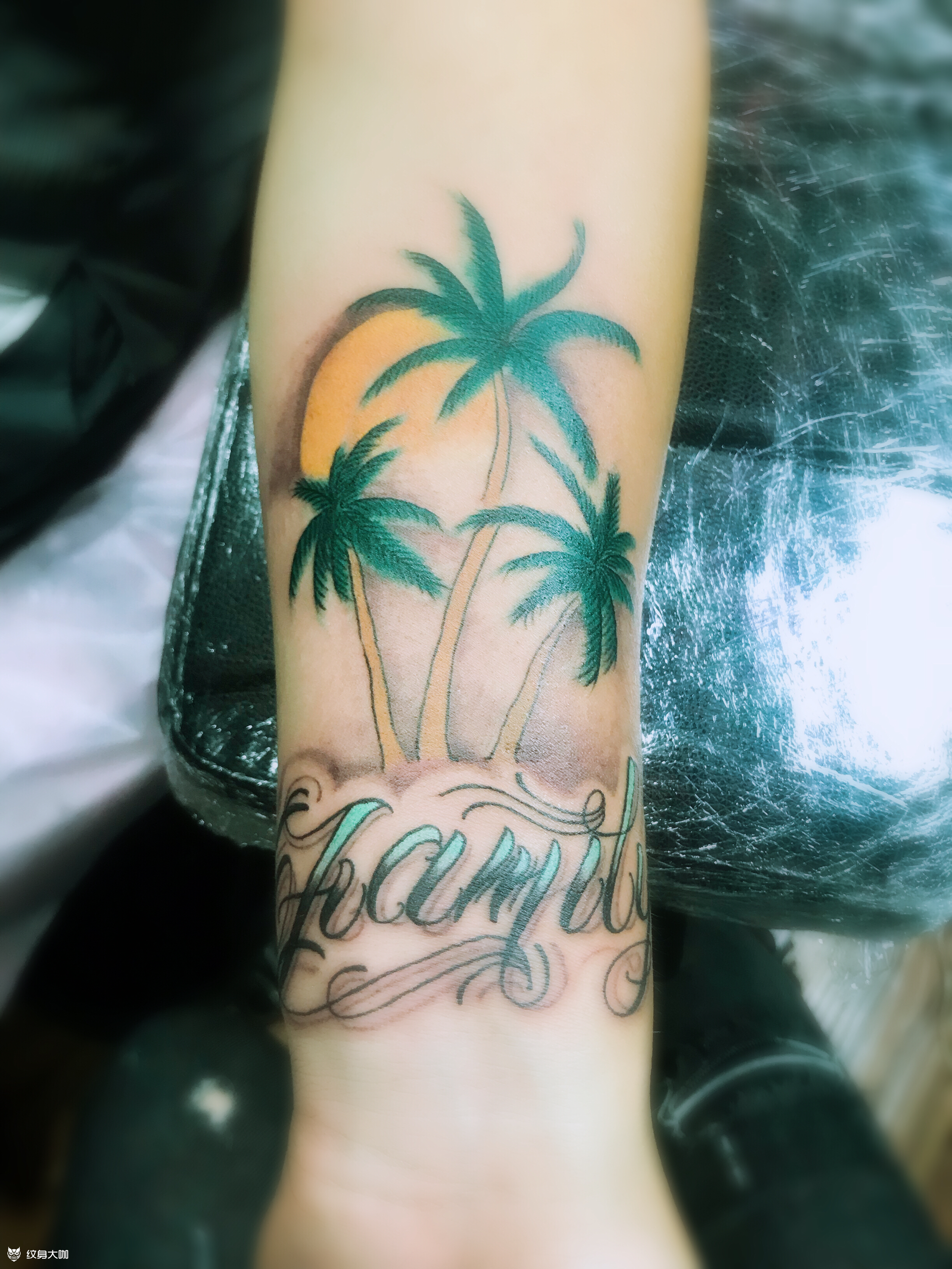 椰子树_纹身图案手稿图片_如,的纹身作品集