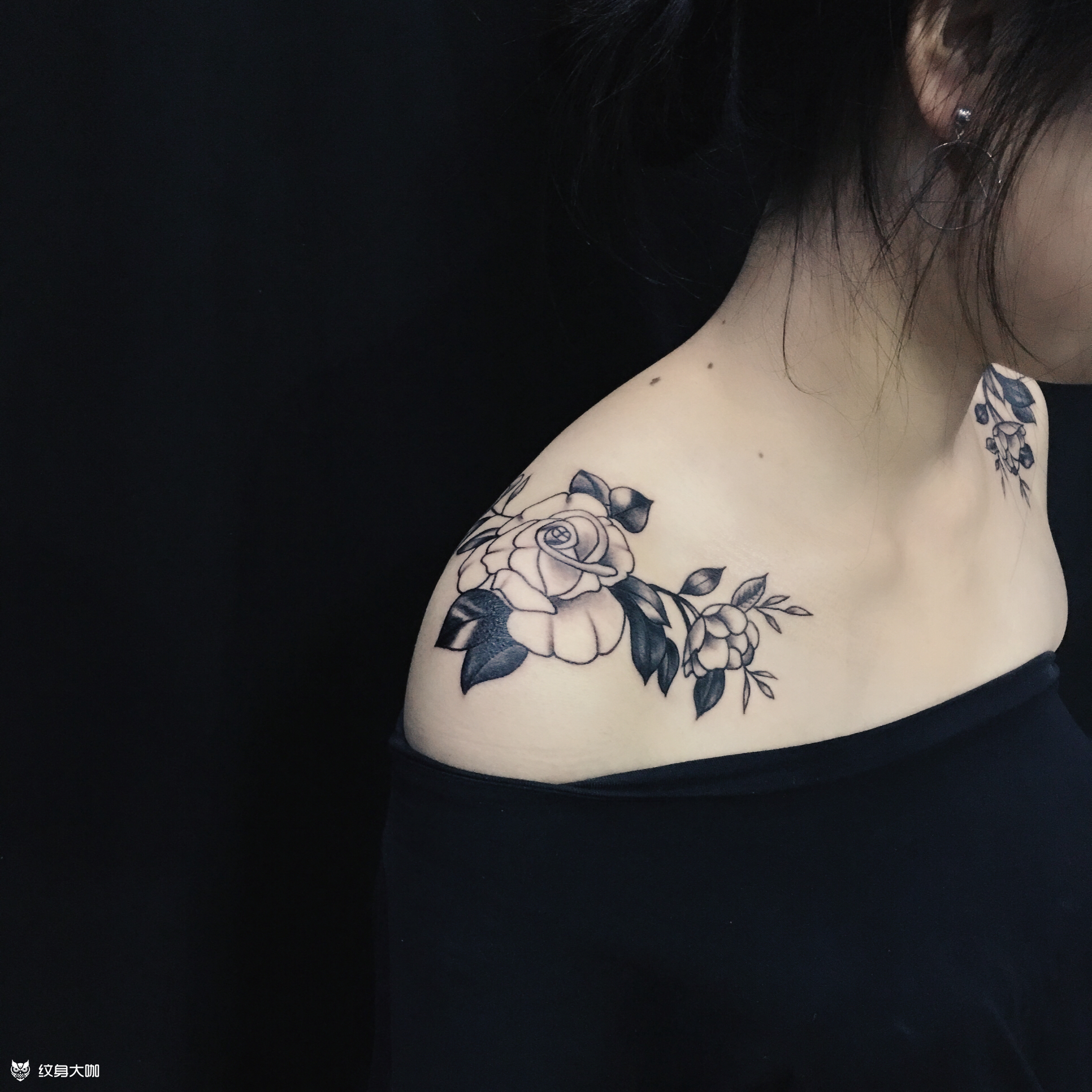 肩花_纹身图案手稿图片_杨韵韵的纹身作品集