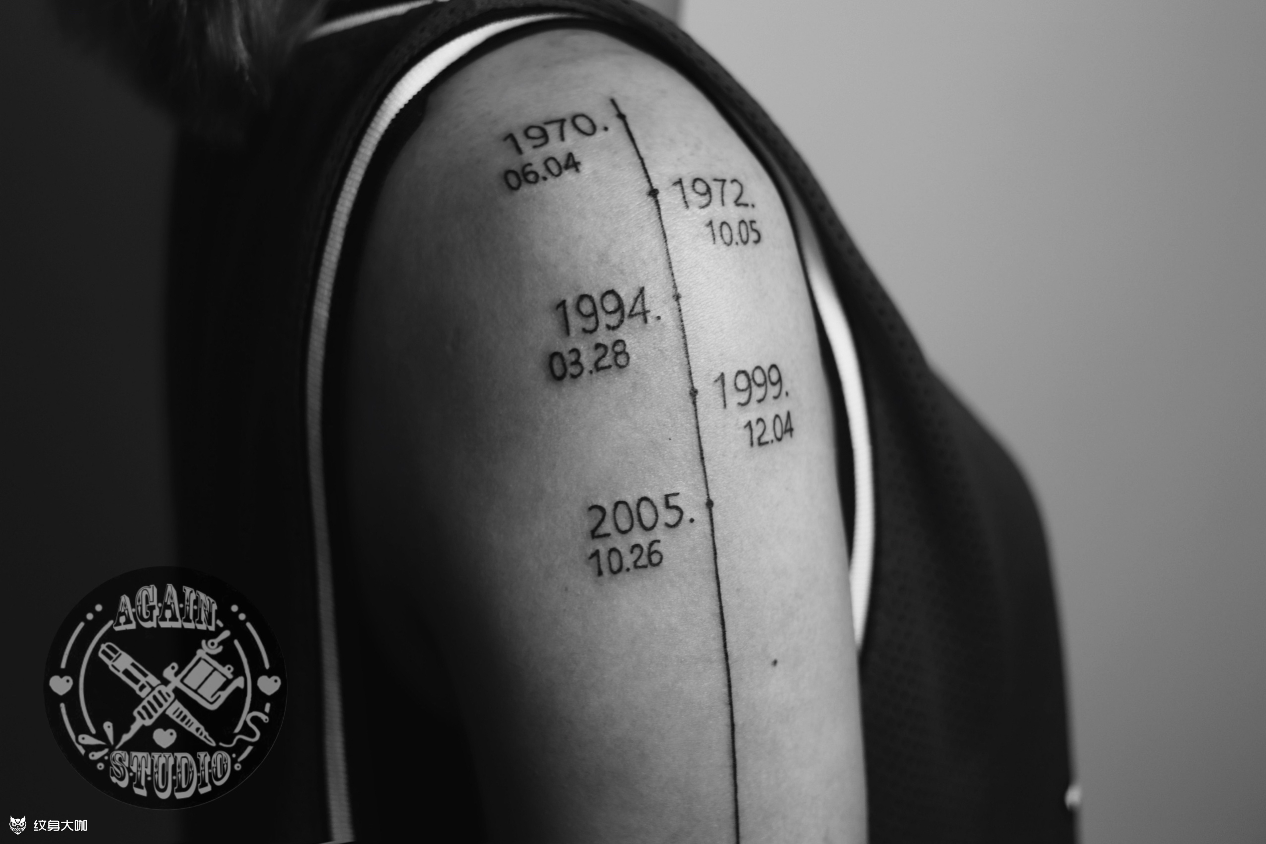 时间轴_纹身图案手稿图片_vi的纹身作品集