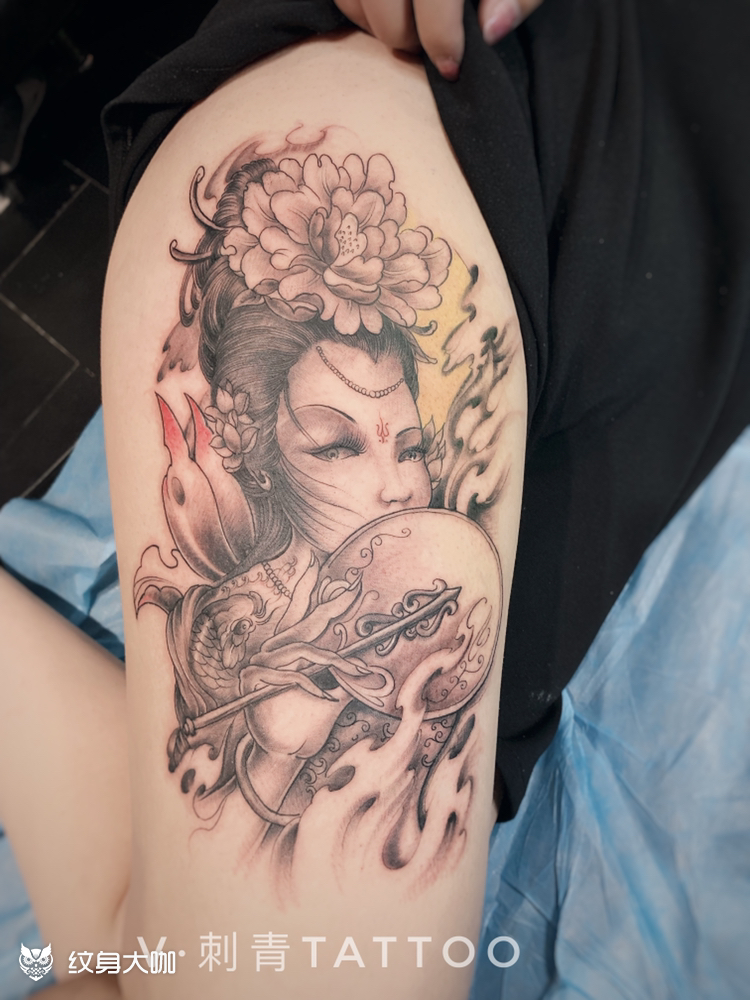 艺伎_纹身图案手稿图片_小伟的纹身作品集