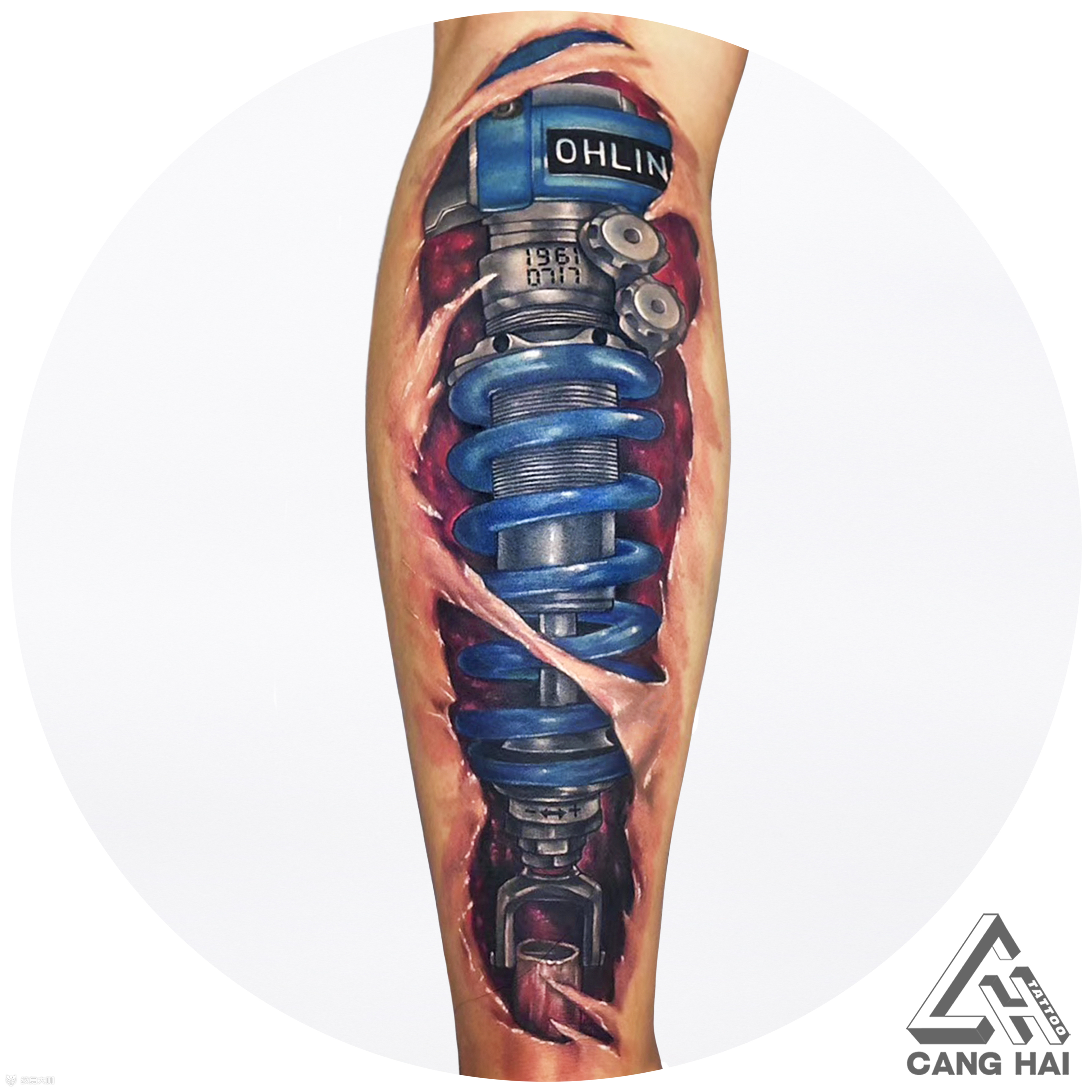 ohlins机械减震_纹身图案手稿图片_梁春波的纹身作品集