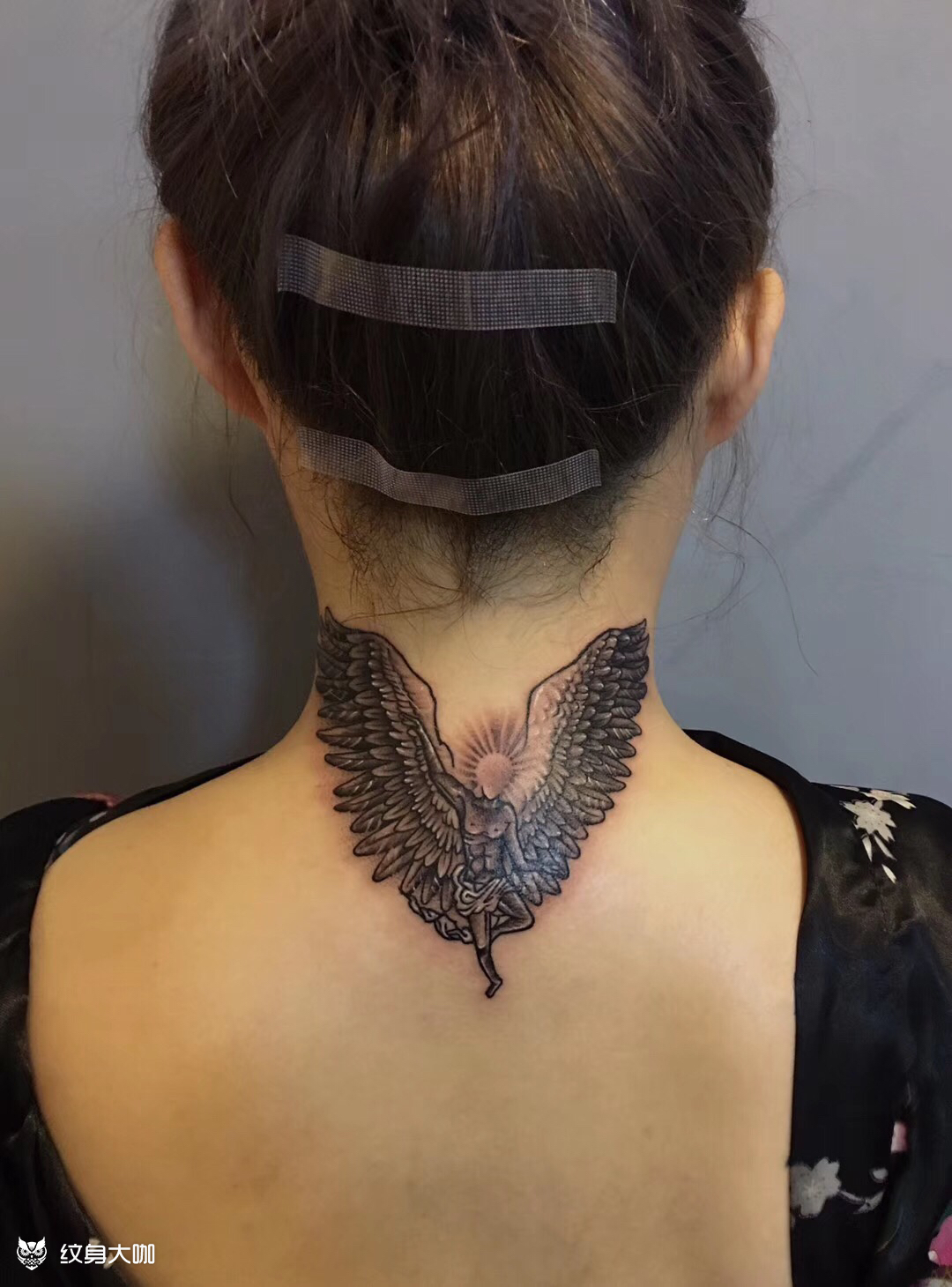 天使之翼_纹身图案手稿图片_刘鑫的纹身作品集