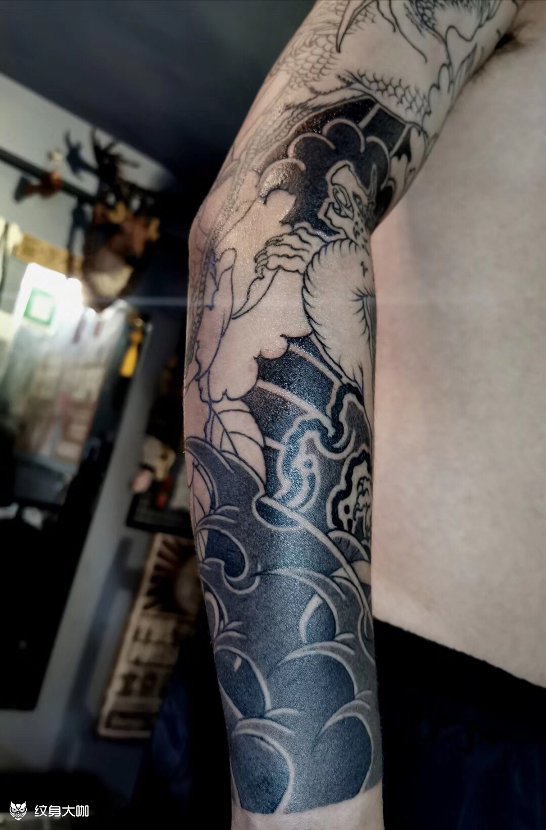 未完成作品玄武_纹身图案手稿图片_v5崔的纹身作品集