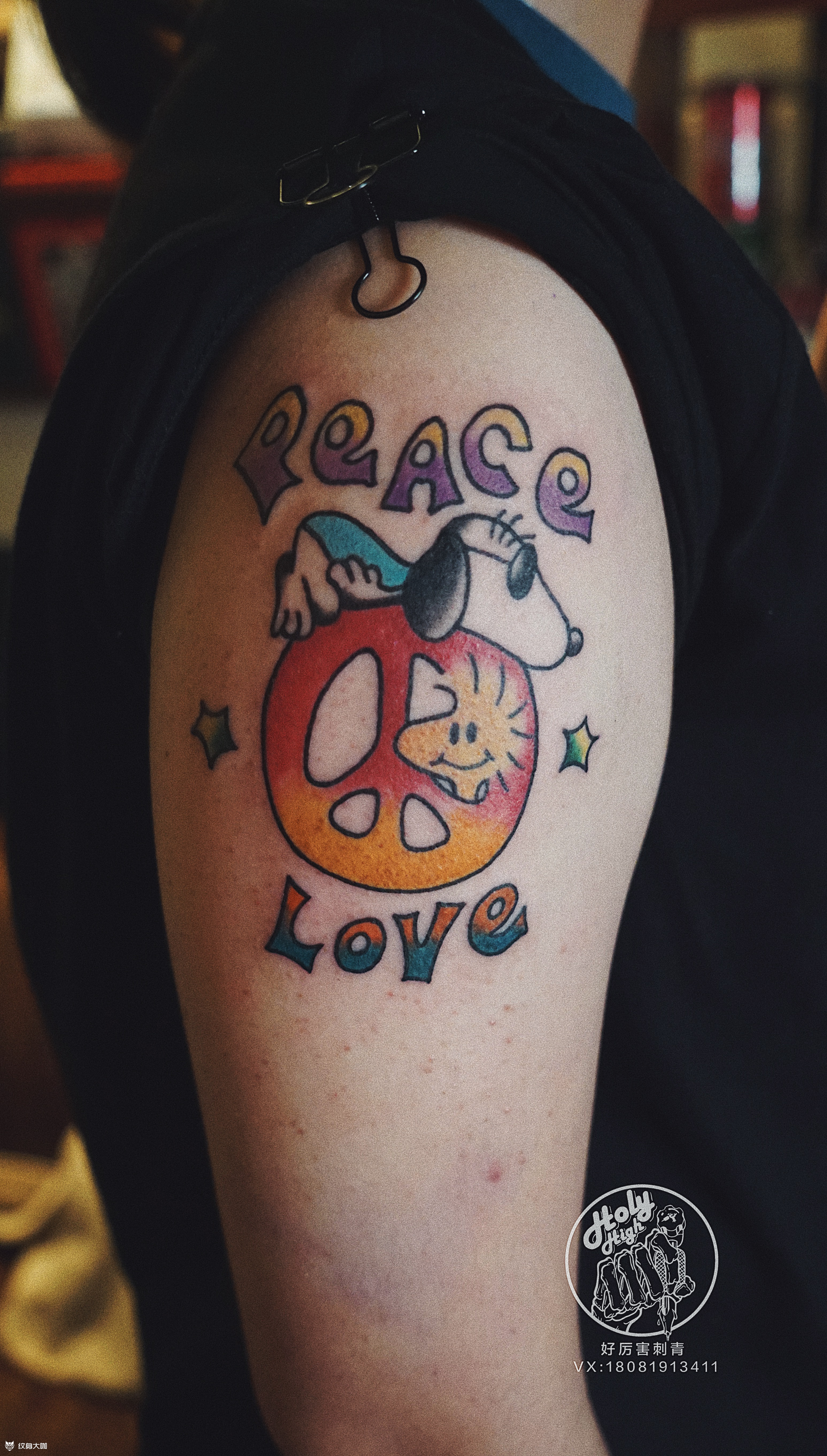 史努比_纹身图案手稿图片_好厉害哥哥(预约直接加微信)的纹身作品集