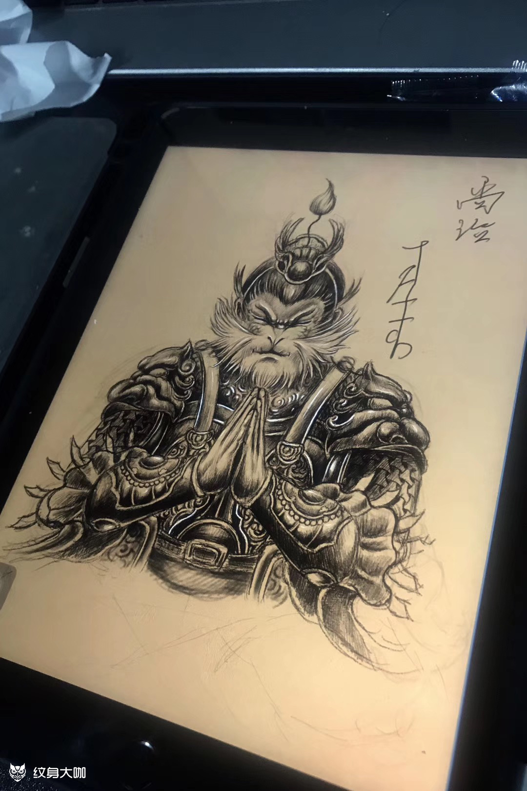 原创大圣_纹身图案手稿图片_张敏的纹身作品集