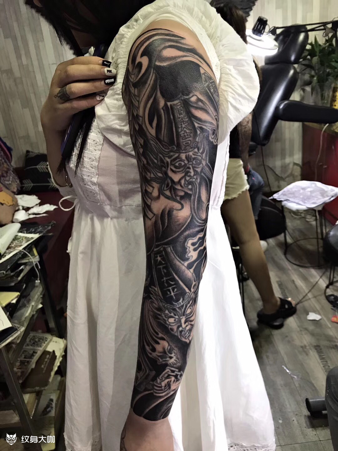 黑白无常,修改_纹身图案手稿图片_雕不易的纹身作品集