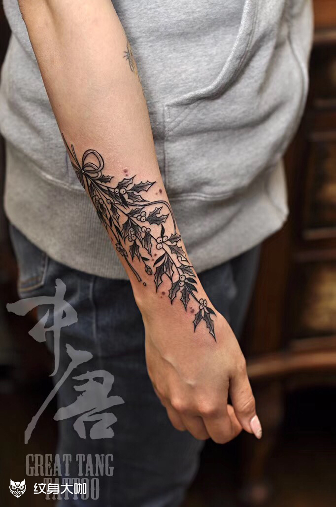 手腕花_纹身图案手稿图片_董敏的纹身作品集