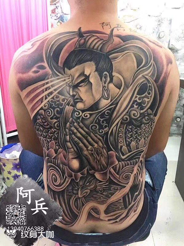 二郎神_纹身图案手稿图片_阿兵的纹身作品集